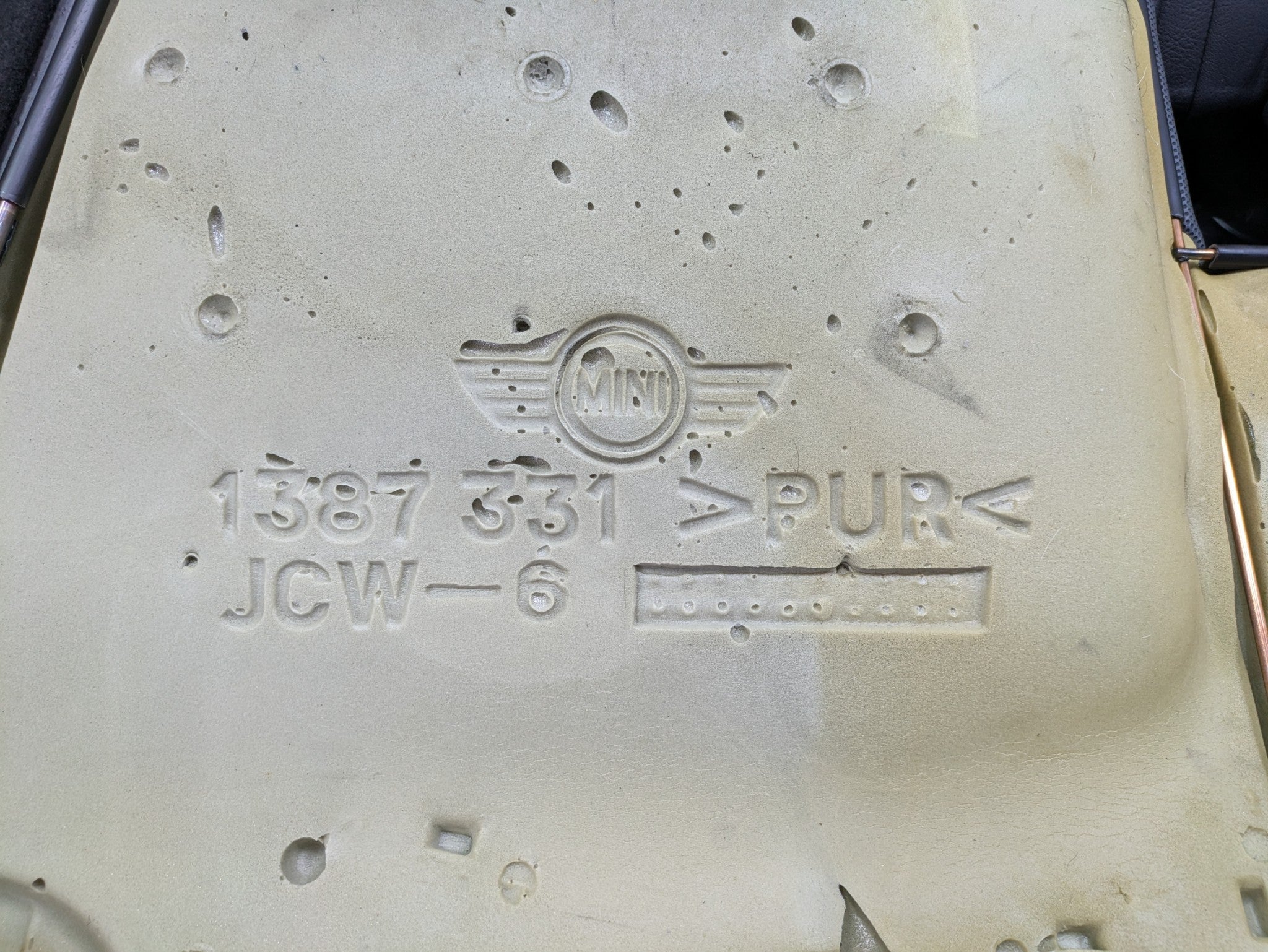 2006 - 2013 OEM MINI COOPER REAR UPPER AND LOWER SEAT CUSHION ASSEMBLY