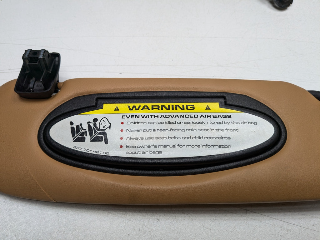 06 - 08 OEM PORSCHE CAYMAN FRONT LEFT AND RIGHT SIDE INTERIOR ROOF SUN VISOR