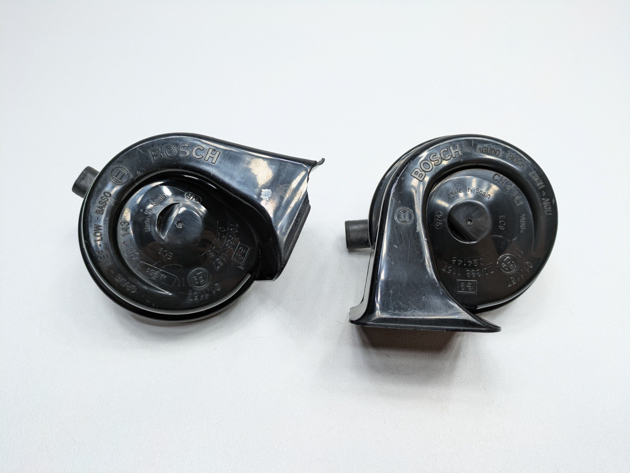 2006 - 2008 OEM PORSCHE CAYMAN FRONT LEFT AND RIGHT HIGH AND LOW TONE HORN SET