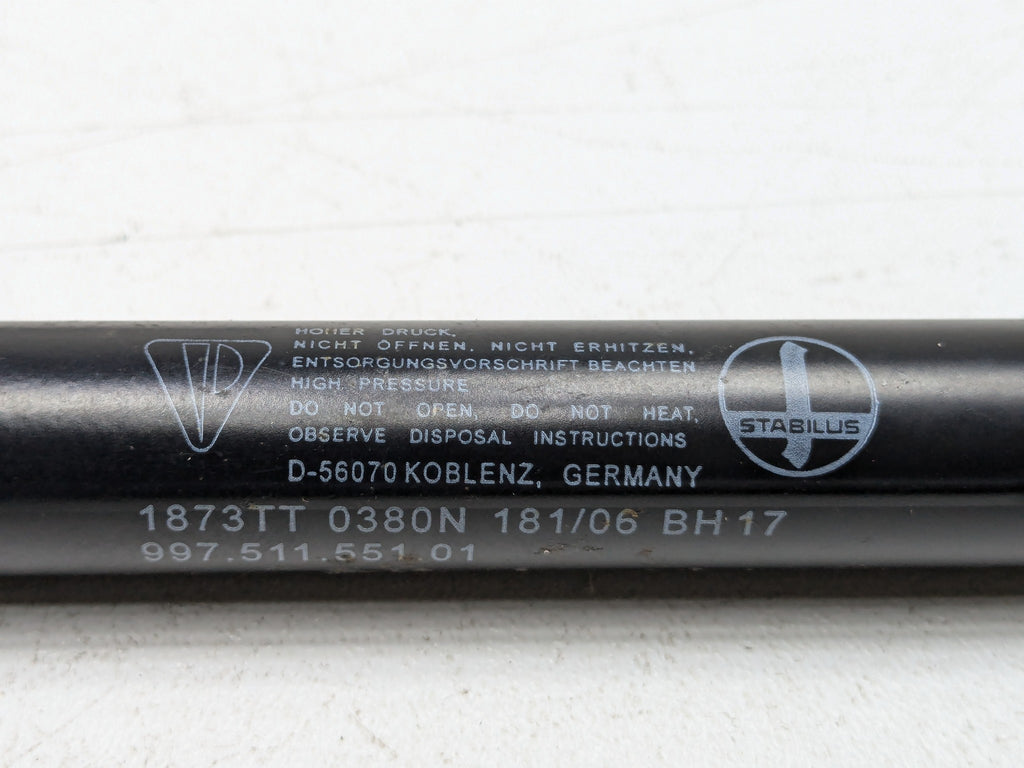 06 - 08 OEM PORSCHE CAYMAN FRONT LEFT AND RIGHT SIDE HOOD SUPPORT SHOCK STRUT