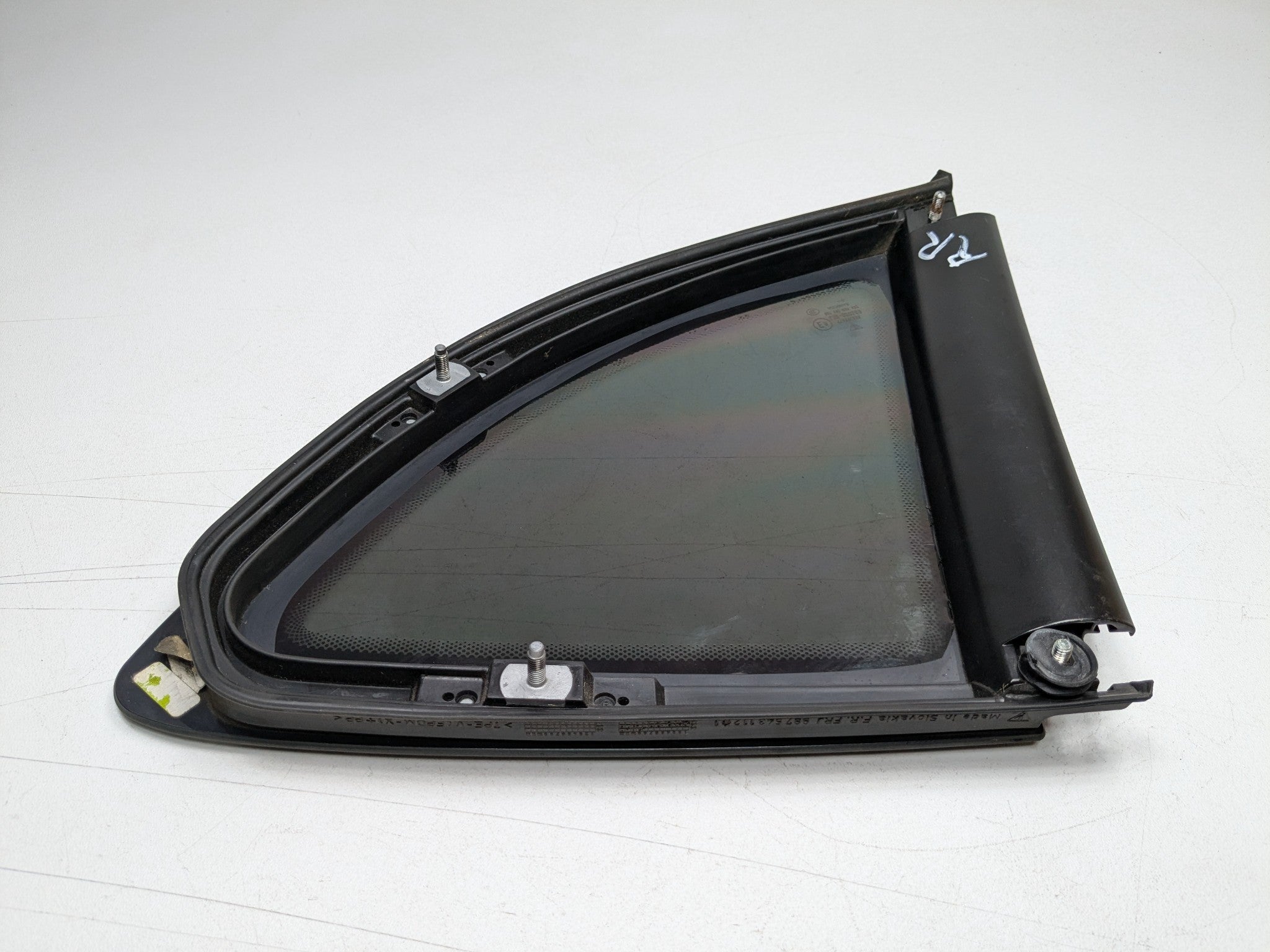 2006 - 2008 OEM PORSCHE CAYMAN REAR RIGHT PASSENGER SIDE DOOR VENT WINDOW GLASS