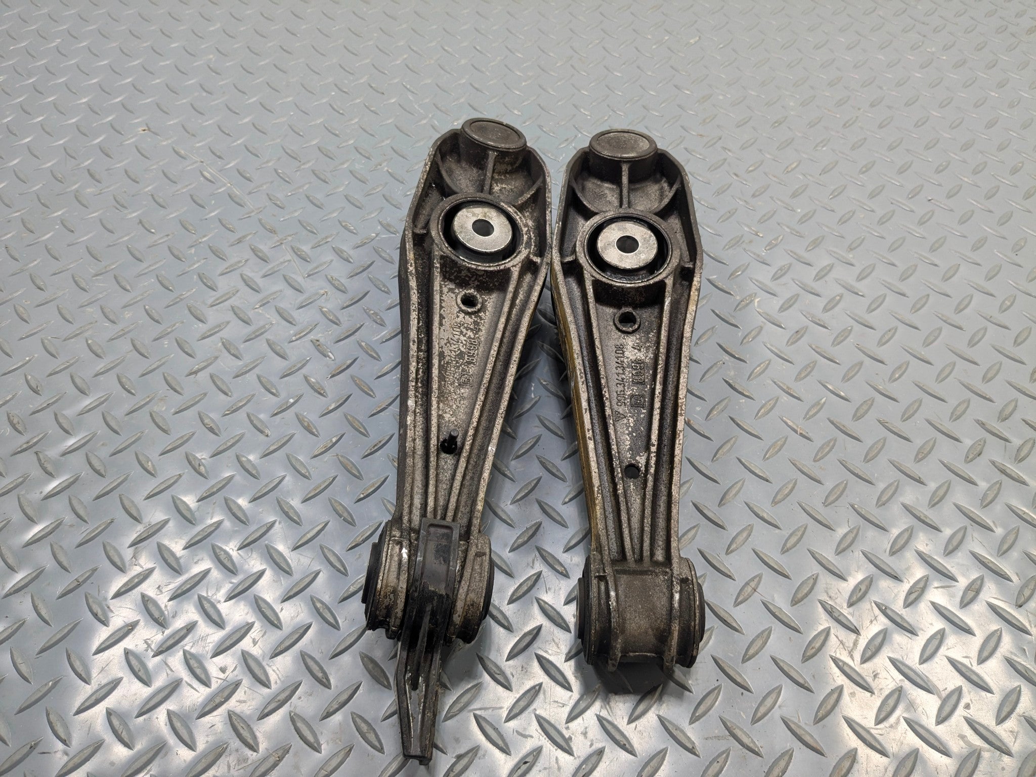 2006 - 2008 OEM PORSCHE CAYMAN REAR LEFT AND RIGHT SIDE LOWER CONTROL ARM SET