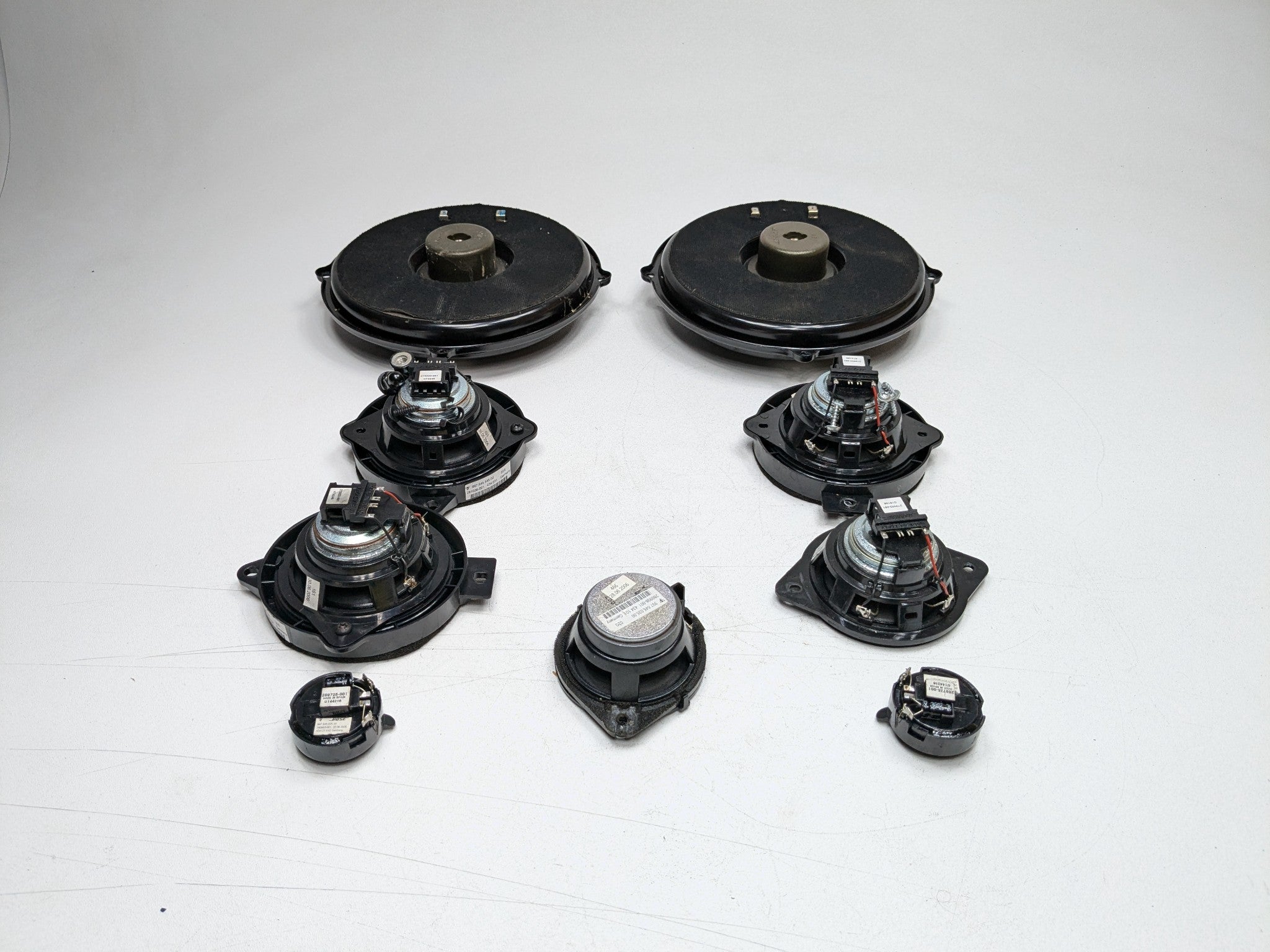 2006 - 2008 OEM PORSCHE CAYMAN FRONT AND REAR AUDIO SOUND SYSTEM SPEAKER SET