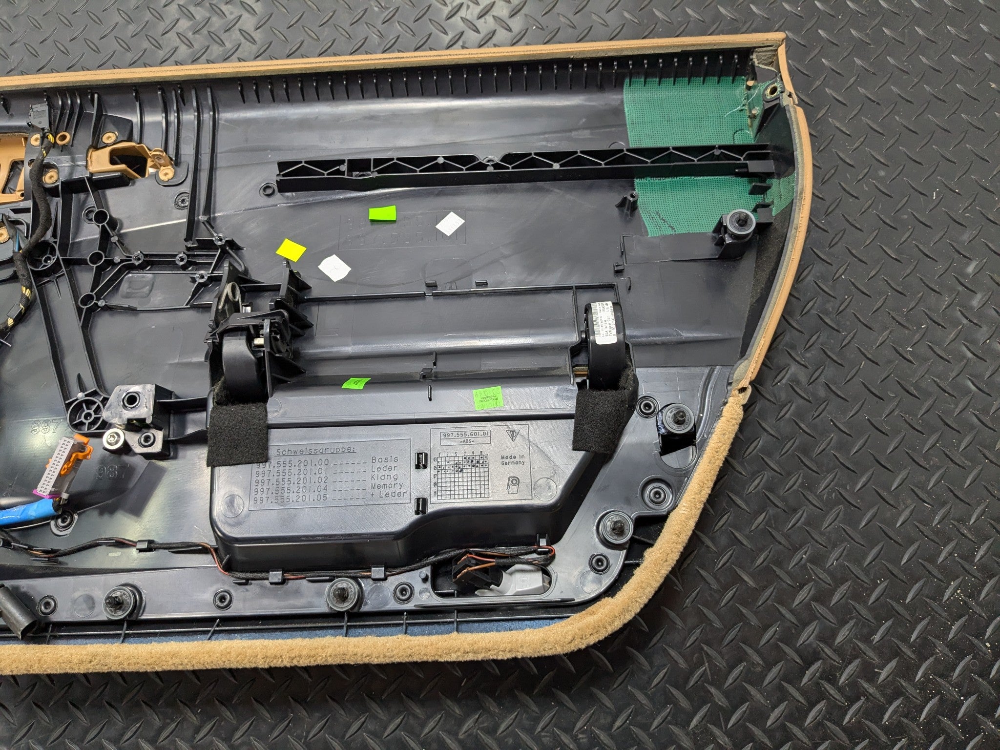 2006 - 2008 OEM PORSCHE CAYMAN LEFT DRIVER SIDE INTERIOR DOOR PANEL LEATHERETTE