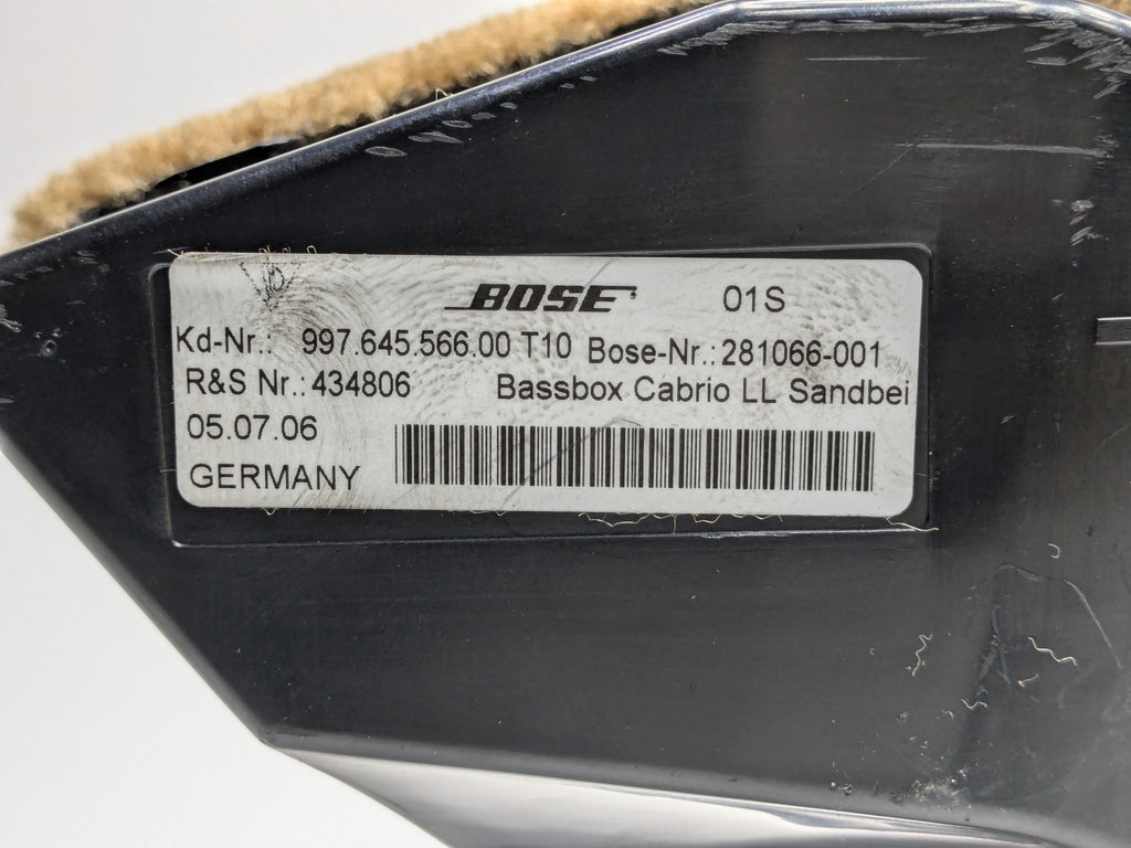 2006 - 2008 OEM PORSCHE CAYMAN REAR TRUNK BOSE SUBWOOFER SPEAKER BOX