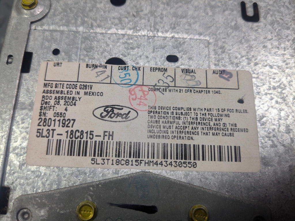 2004 - 2008 OEM FORD F150 AUDIO RADIO CD PLAYER EQUIPMENT RECEIVER