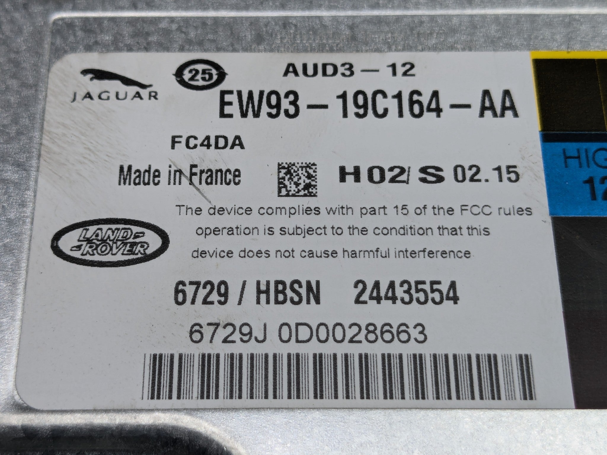 2013 - 2015 OEM JAGUAR XJ RADIO AUDIO AMP AMPLIFIER