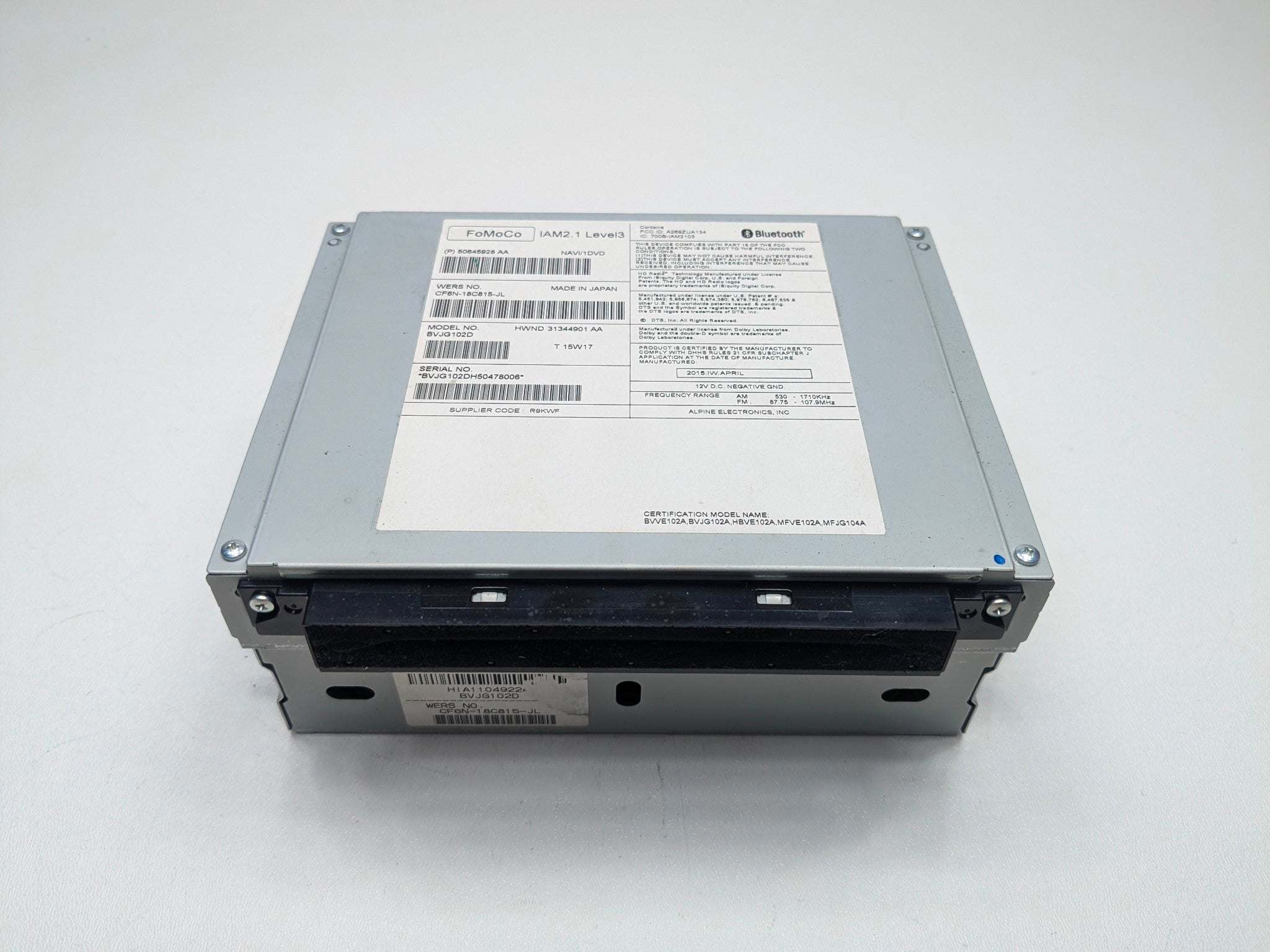 2013 - 2015 OEM JAGUAR XJ RADIO STEREO AUDIO NAVIGATION RECEIVER CONTROL UNIT