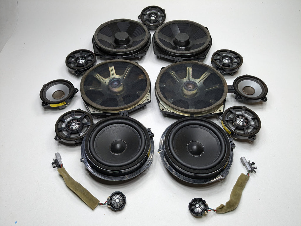 2013 - 2015 OEM JAGUAR XJ FRONT AND REAR AUDIO SOUND SYSTEM SPEAKER SET