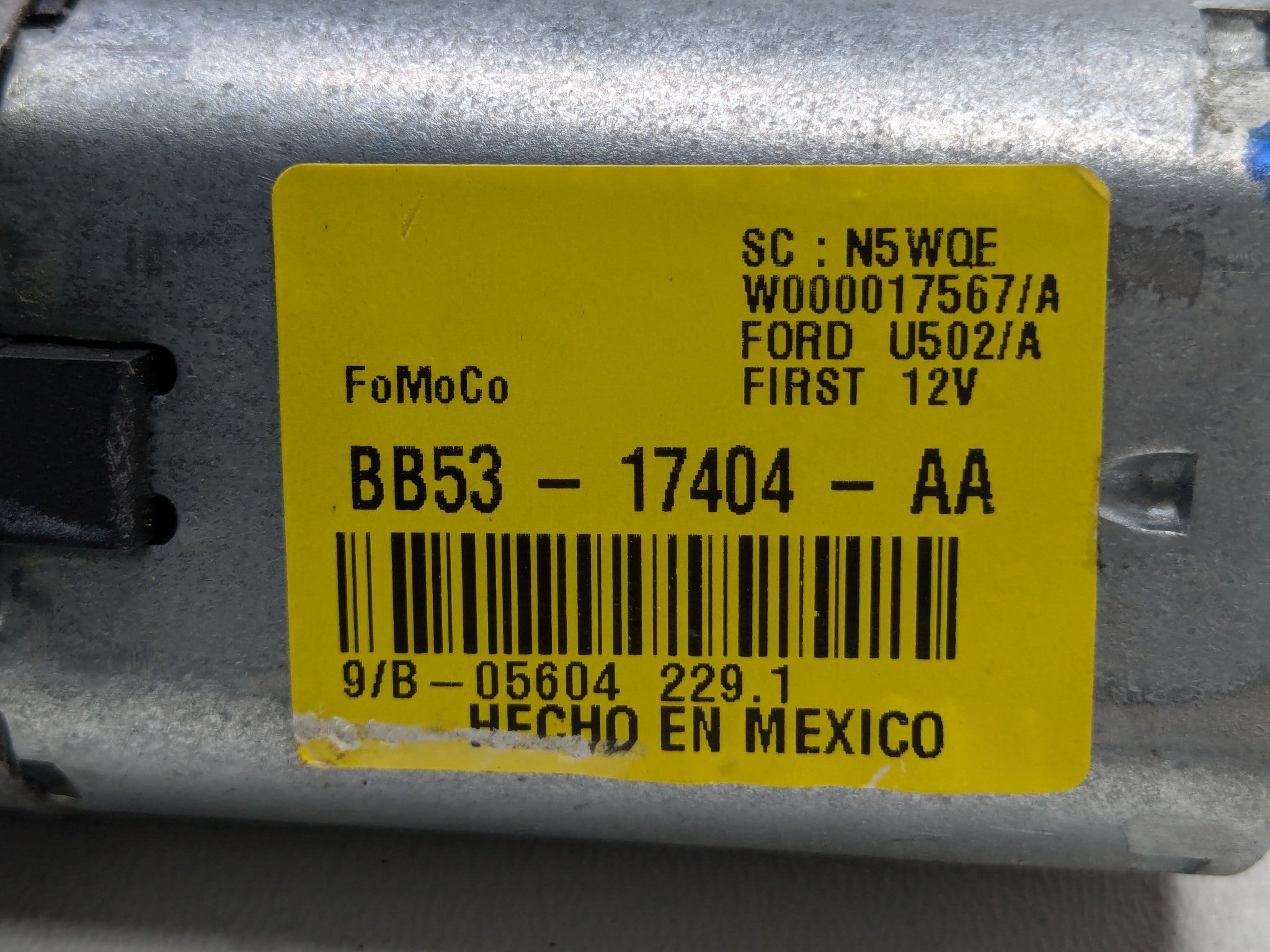 2011 - 2015 OEM FORD EXPLORER REAR WIPER MOTOR ASSEMBLY
