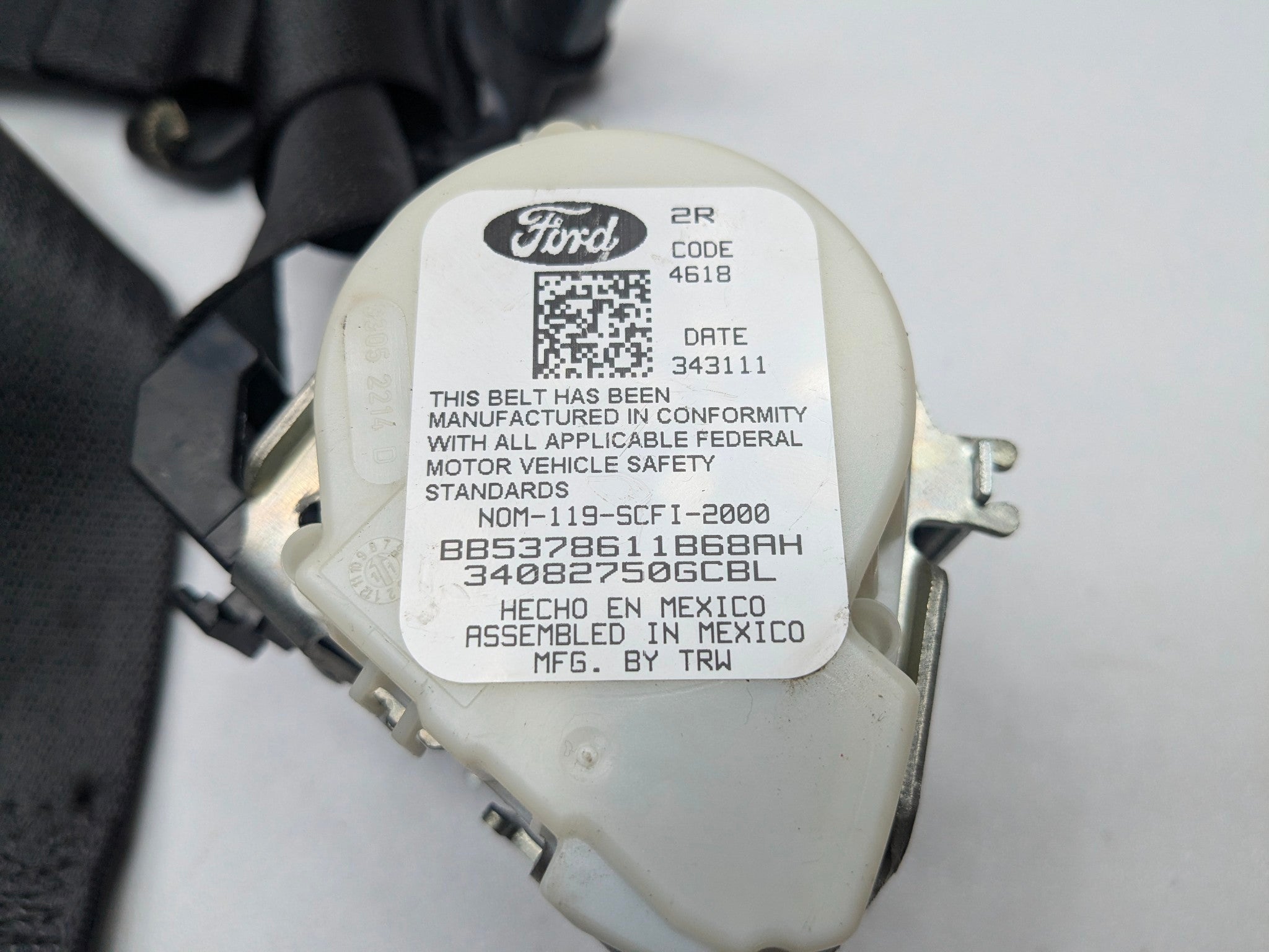 2011 - 2015 OEM FORD EXPLORER REAR RIGHT PASSENGER SIDE SEAT BELT ASSEMBLY