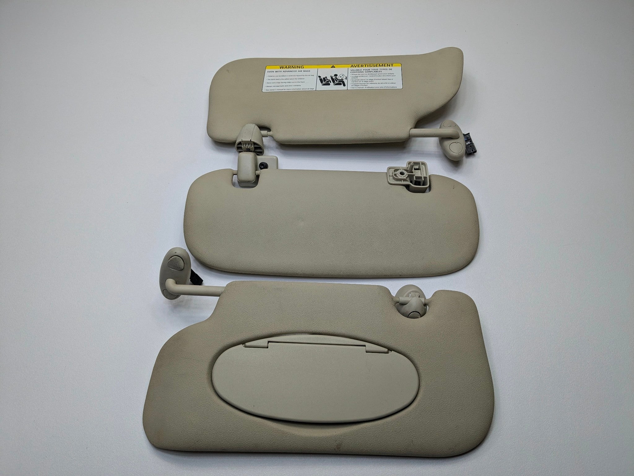 2011 - 2013 OEM MINI COOPER FRONT LEFT AND RIGHT INTERIOR UPPER ROOF SUN VISOR