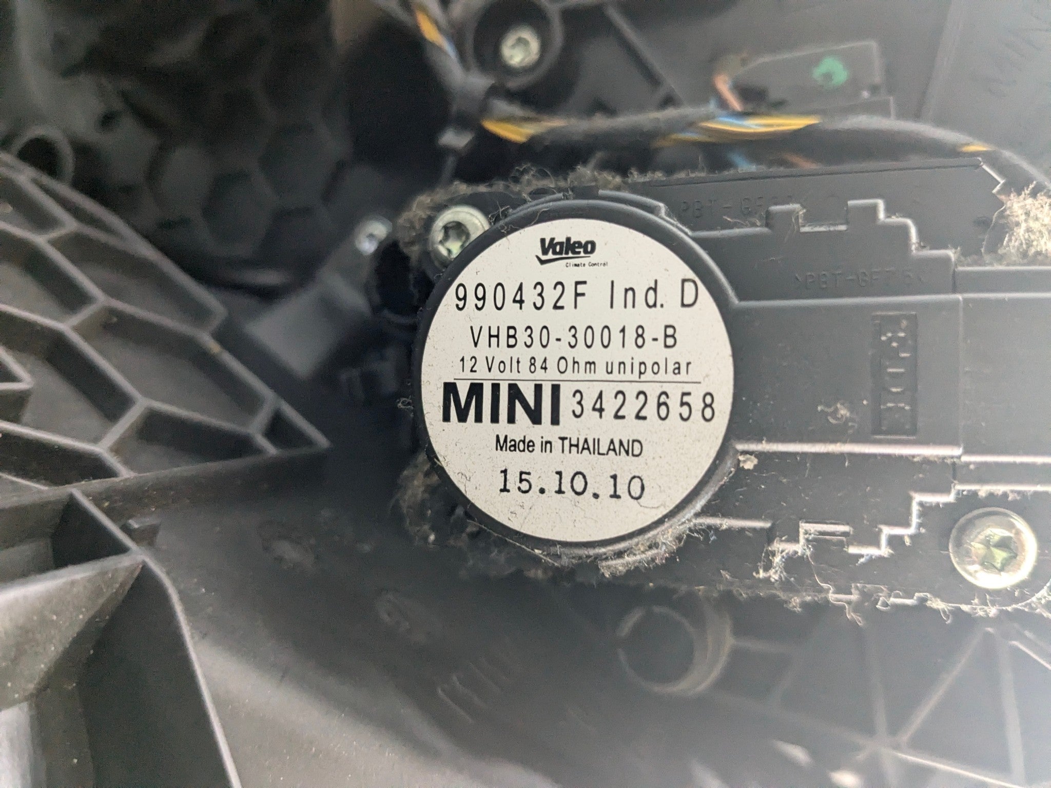 2011 - 2013 OEM MINI COOPER AC CLIMATE HEATER BLOWER HOUSING ASSEMBLY