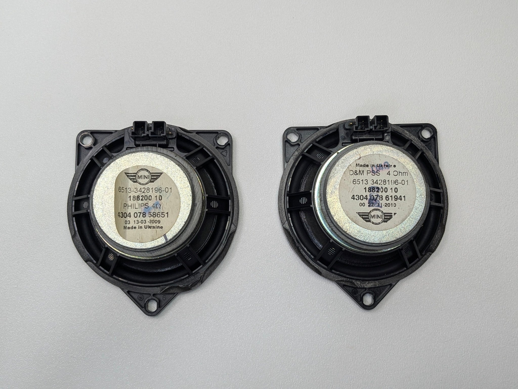 2011 - 2013 OEM MINI COOPER FRONT AND REAR AUDIO SOUND SYSTEM SPEAKER SET OF 6