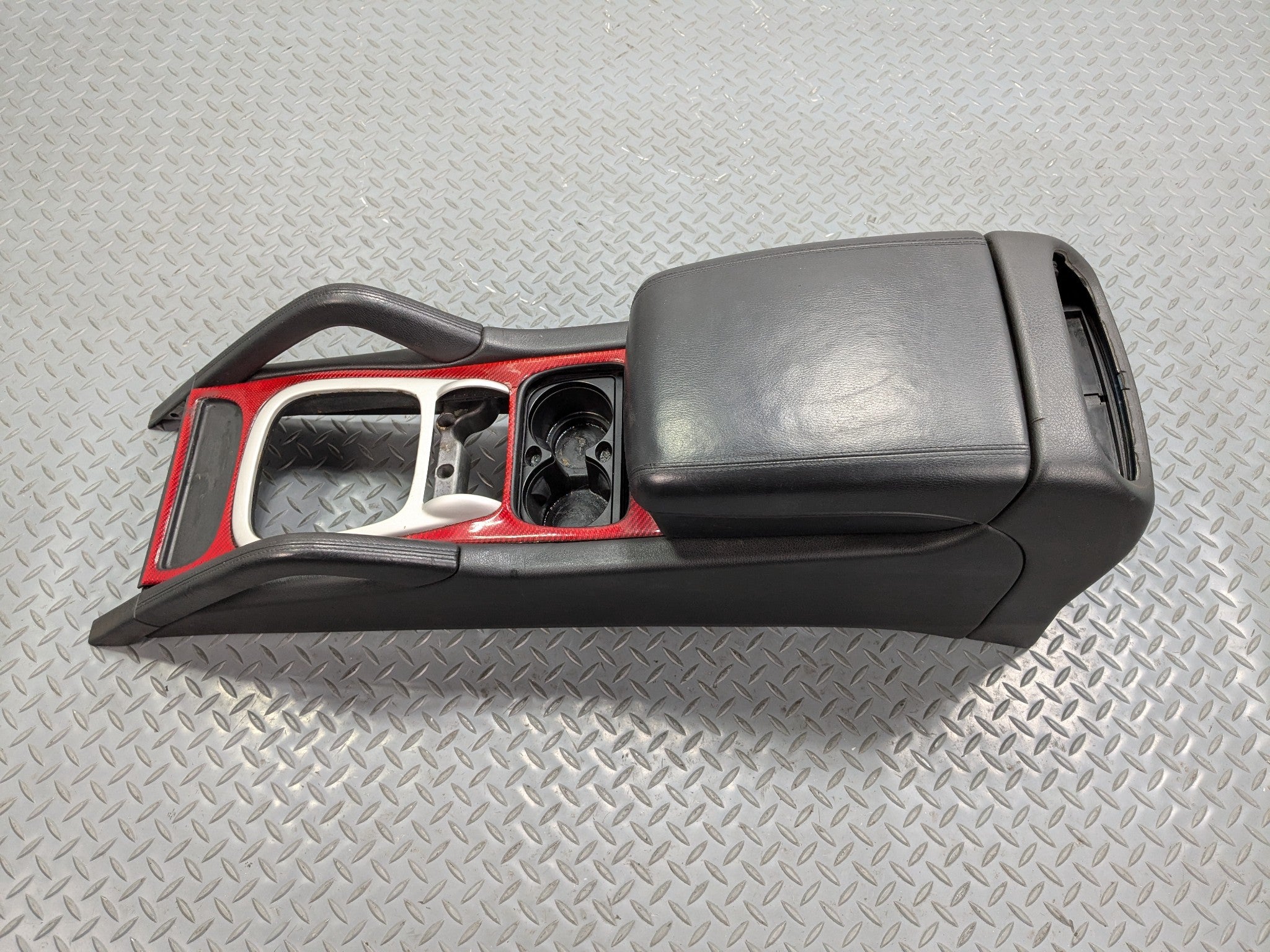 2008 - 2010 OEM PORSCHE CAYENNE CENTER CONSOLE TRIM PANEL WITH ARMREST ASSEMBLY