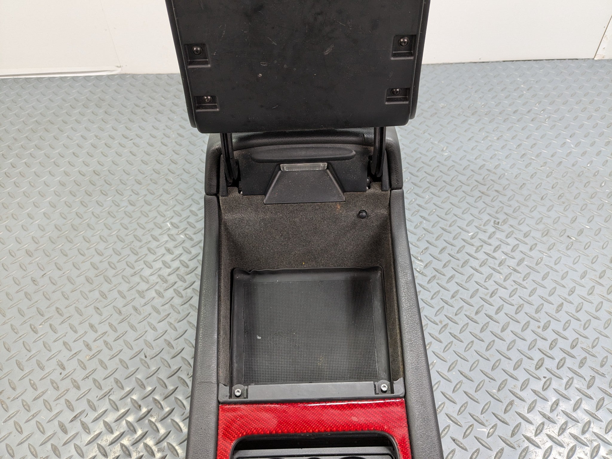 2008 - 2010 OEM PORSCHE CAYENNE CENTER CONSOLE TRIM PANEL WITH ARMREST ASSEMBLY