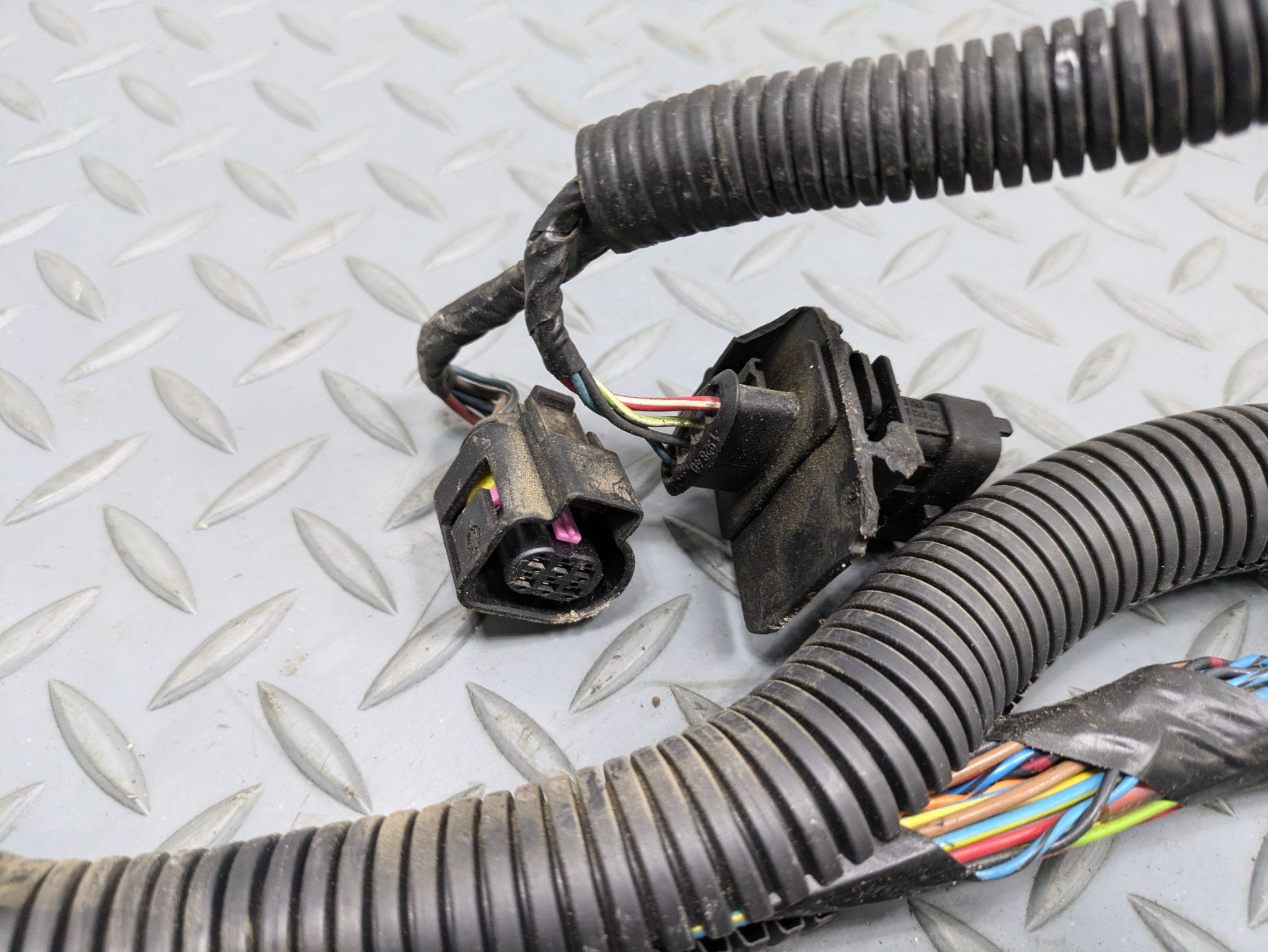 2008 - 2010 OEM PORSCHE CAYENNE INTERIOR HOOD WIRE HARNESS CABLE AND CONNECTOR