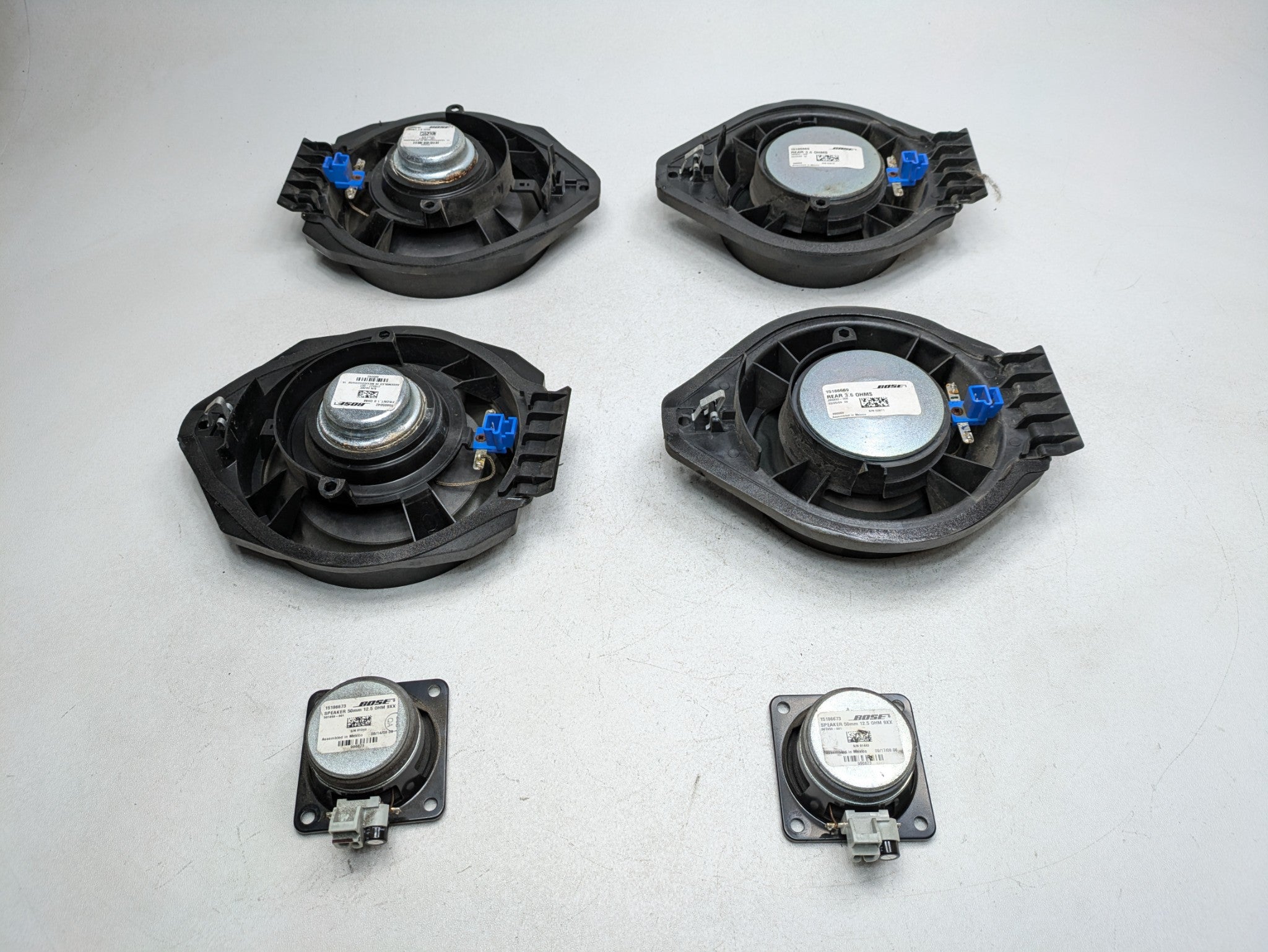 2008 - 2009 OEM CHEVROLET TAHOE HYBRID FRONT AND REAR AUDIO SPEAKER SET OF 6