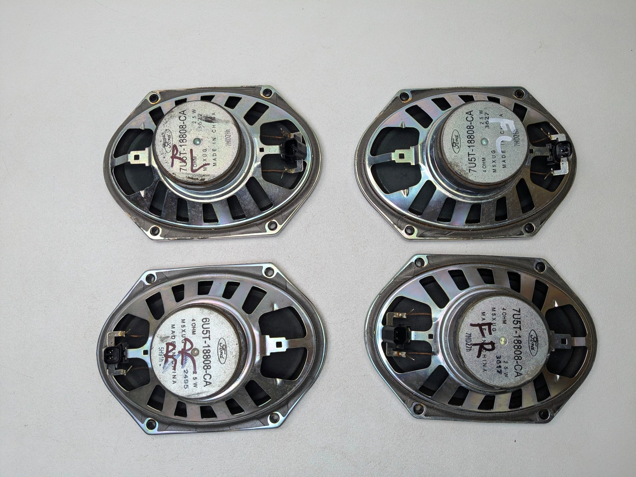 2006 - 2010 OEM FORD EXPLORER FRONT AND REAR AUDIO SOUND SYSTEM SPEAKER SET