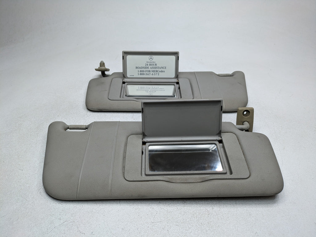 2002 - 2005 OEM MERCEDES BENZ CLK320 FRONT LEFT AND RIGHT SUN VISOR SET GRAY