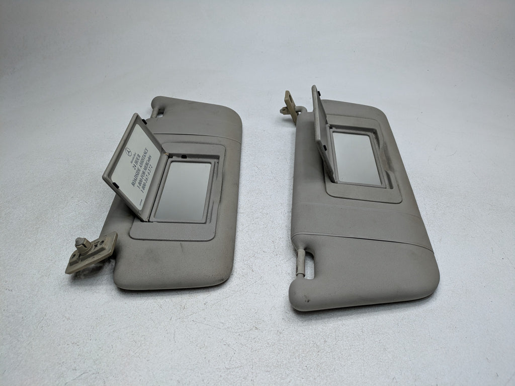2002 - 2005 OEM MERCEDES BENZ CLK320 FRONT LEFT AND RIGHT SUN VISOR SET GRAY