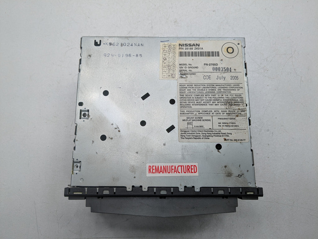 2004 - 2006 OEM NISSAN MAXIMA AUDIO AND VISUAL EQUIPMENT RADIO RECEIVER ASSEMBLY