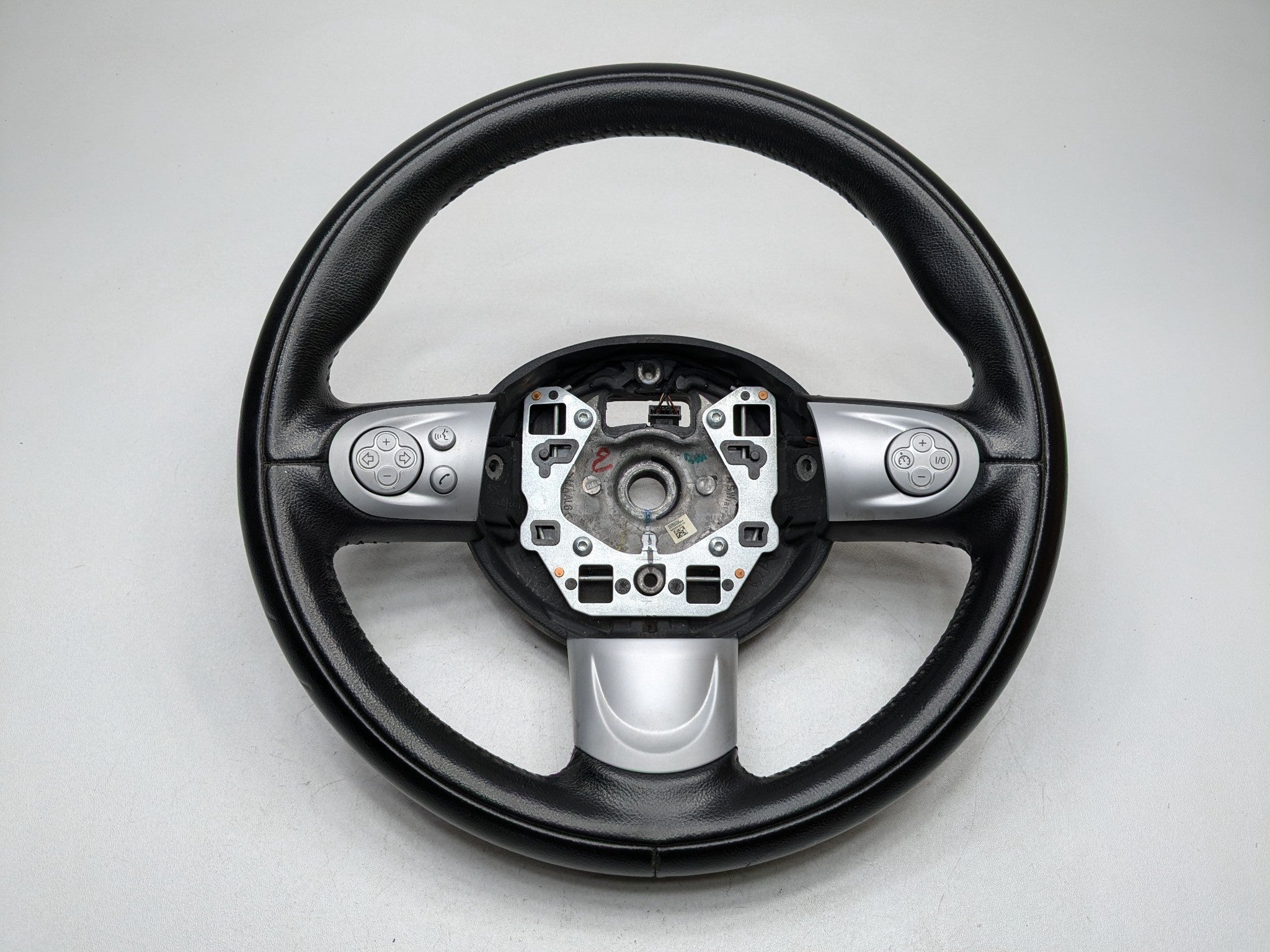 09 - 10 OEM MINI COOPER CONVERTIBLE STEERING WHEEL BLACK LEATHER ASSEMBLY