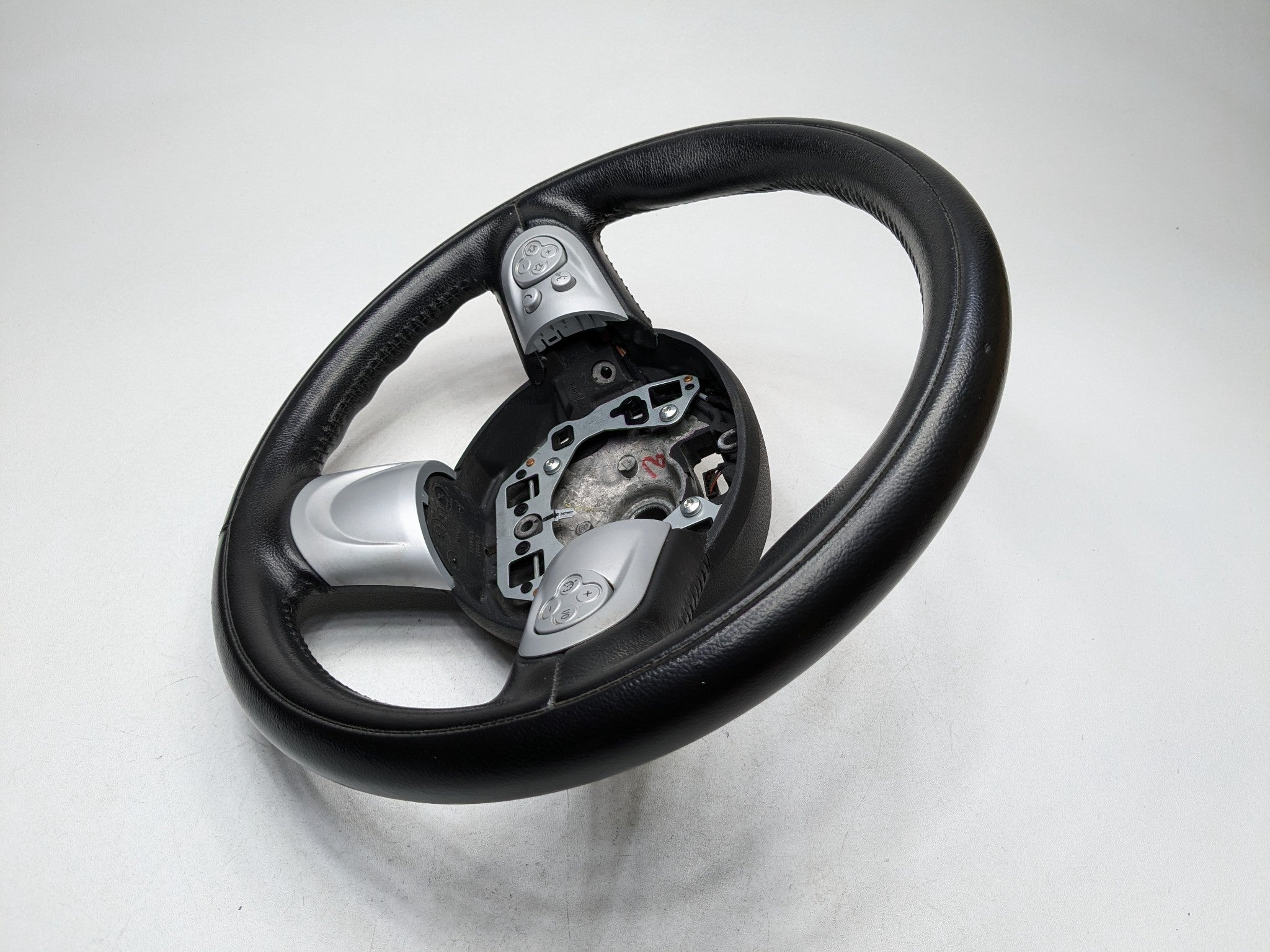 09 - 10 OEM MINI COOPER CONVERTIBLE STEERING WHEEL BLACK LEATHER ASSEMBLY