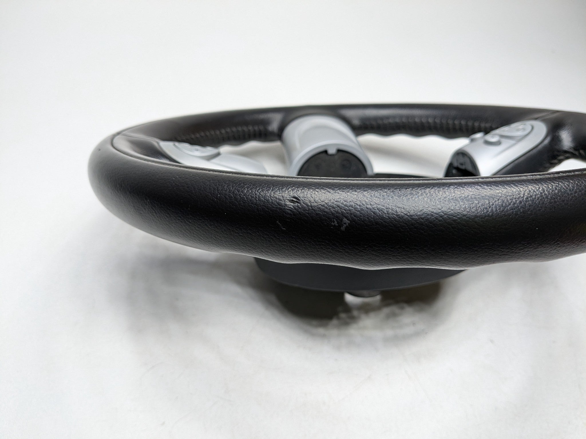 09 - 10 OEM MINI COOPER CONVERTIBLE STEERING WHEEL BLACK LEATHER ASSEMBLY