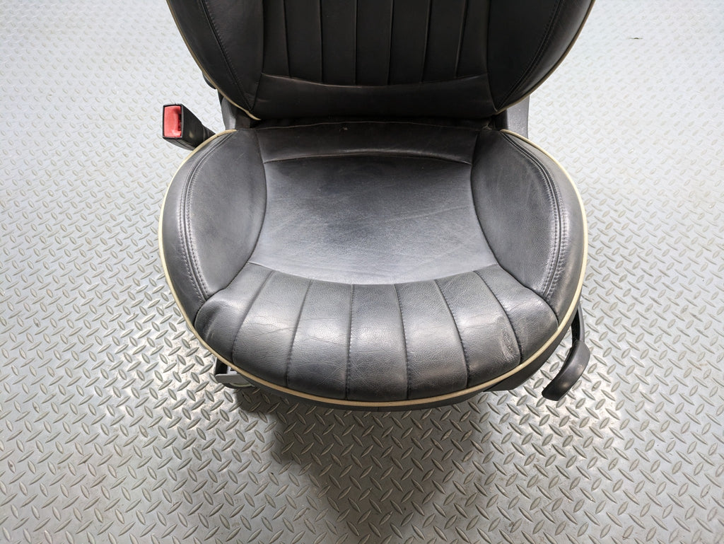 2009 - 2010 OEM MINI COOPER CONVERTIBLE FRONT LEFT SIDE SEAT BLACK LEATHER
