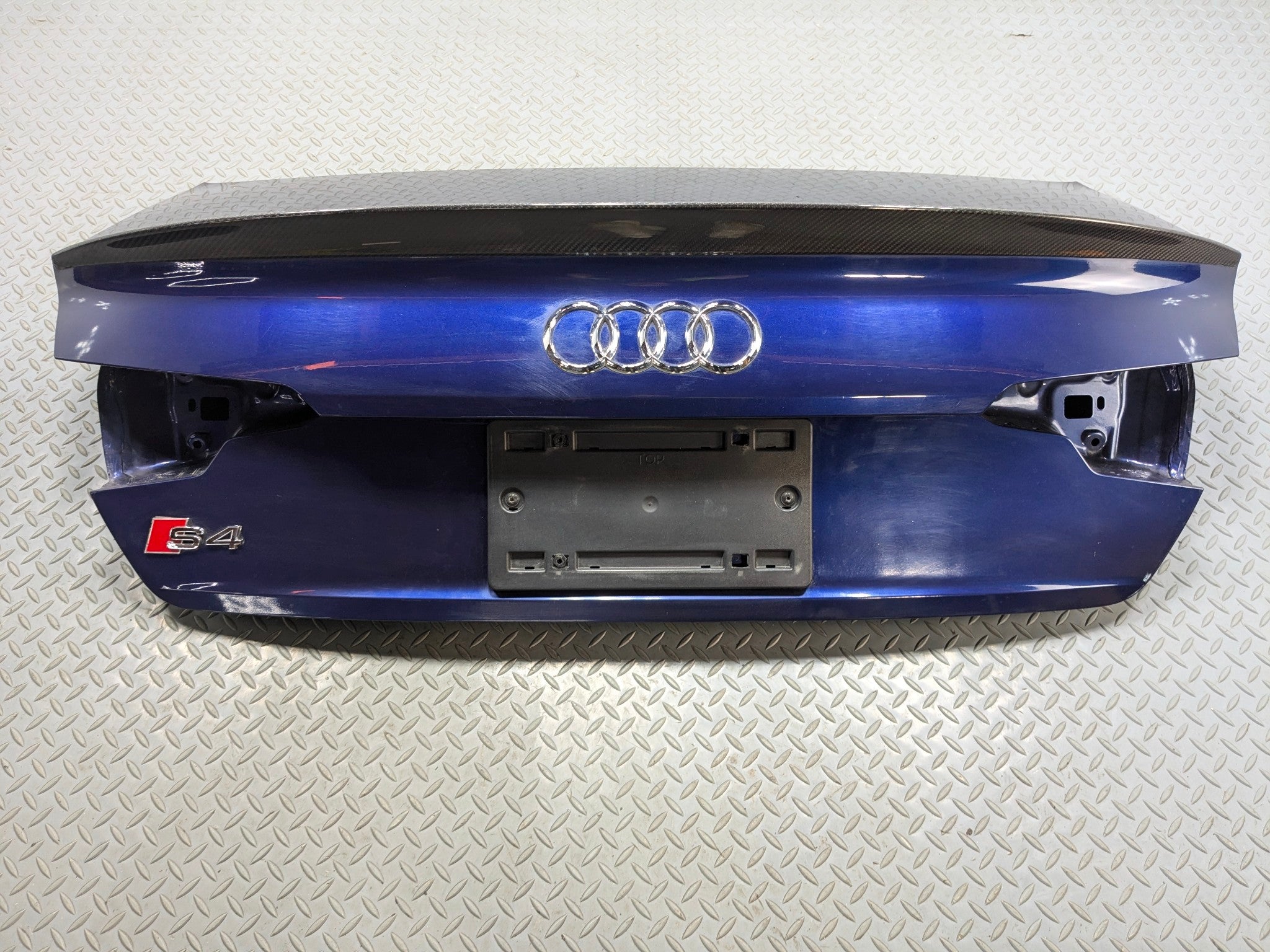 2017 - 2022 OEM AUDI S4 REAR TRUNK DOOR DECKLID SHELL PANEL BLUE WITH EMBLEM