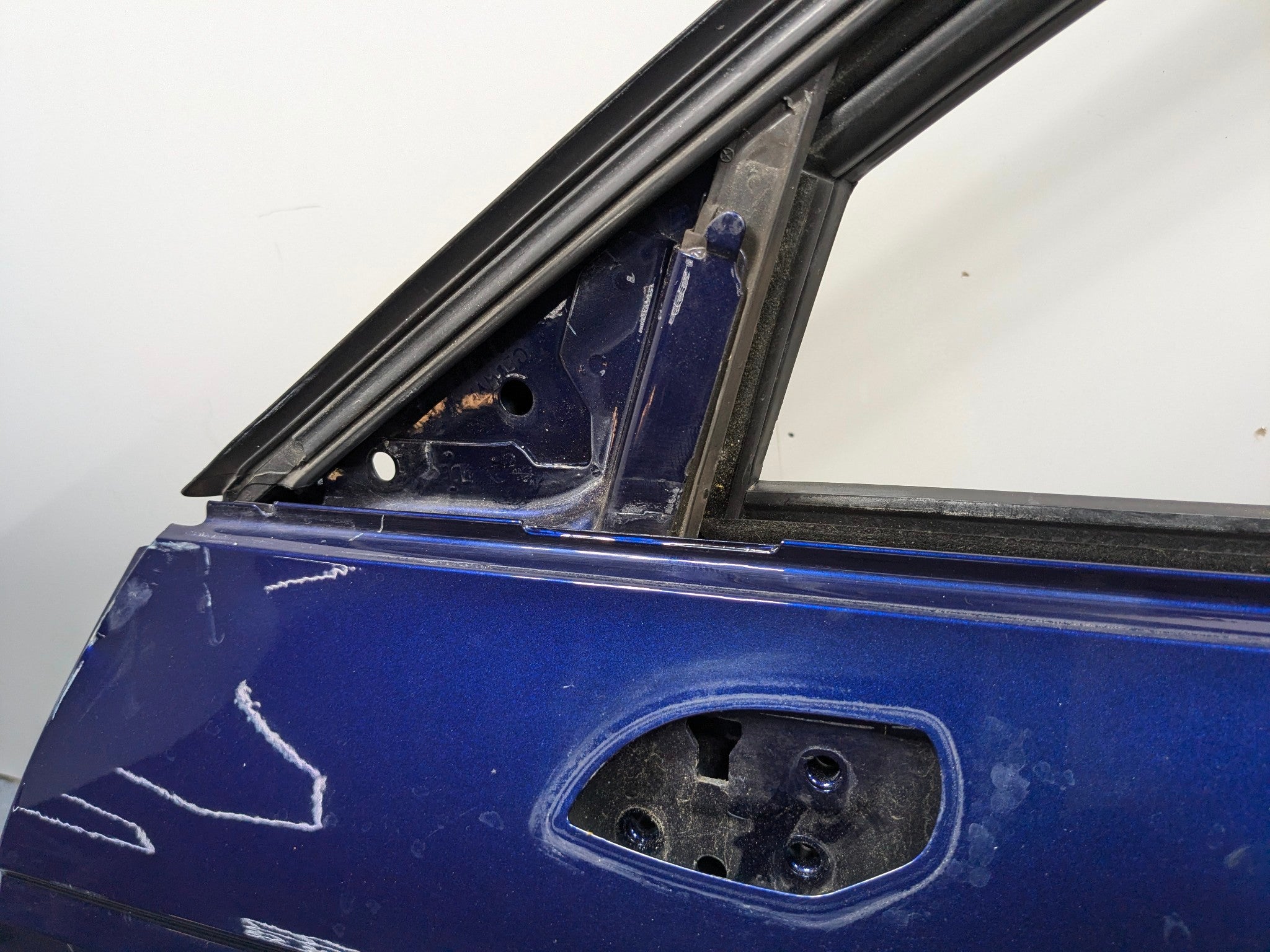 2017 - 2022 OEM AUDI S4 FRONT LEFT DRIVER SIDE DOOR SHELL PANEL BLUE ASSEMBLY