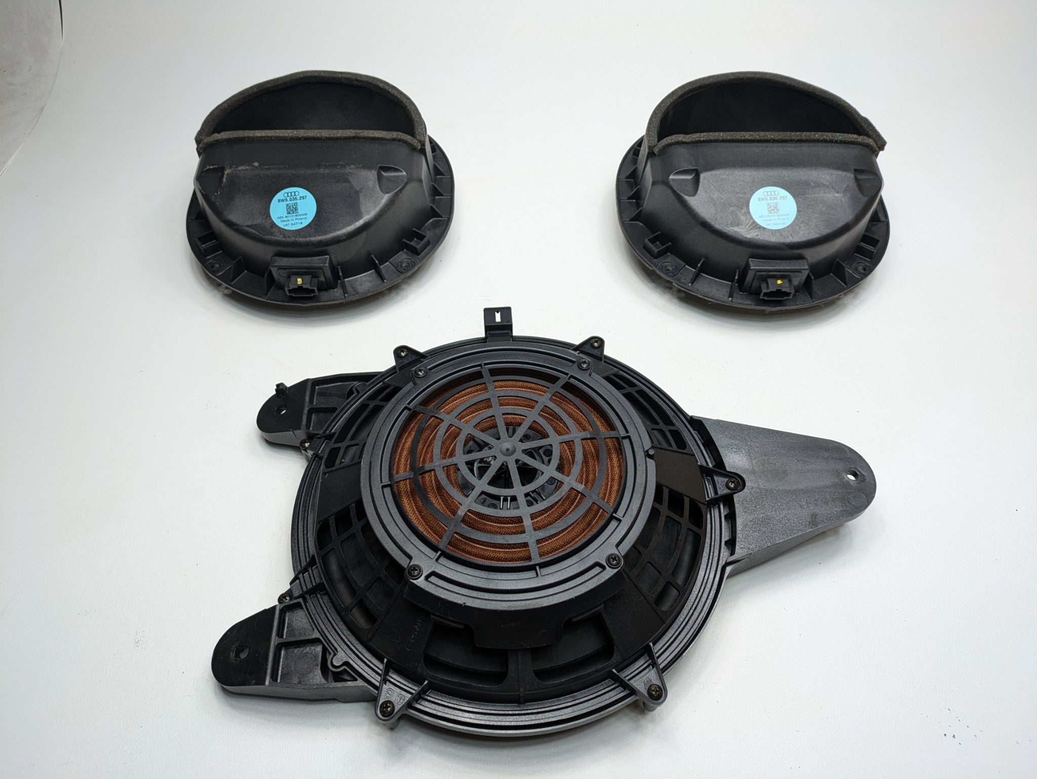 2017 - 2022 OEM AUDI S4 AUDIO SOUND SYSTEM SUBWOOFER SPEAKER SET OF 3