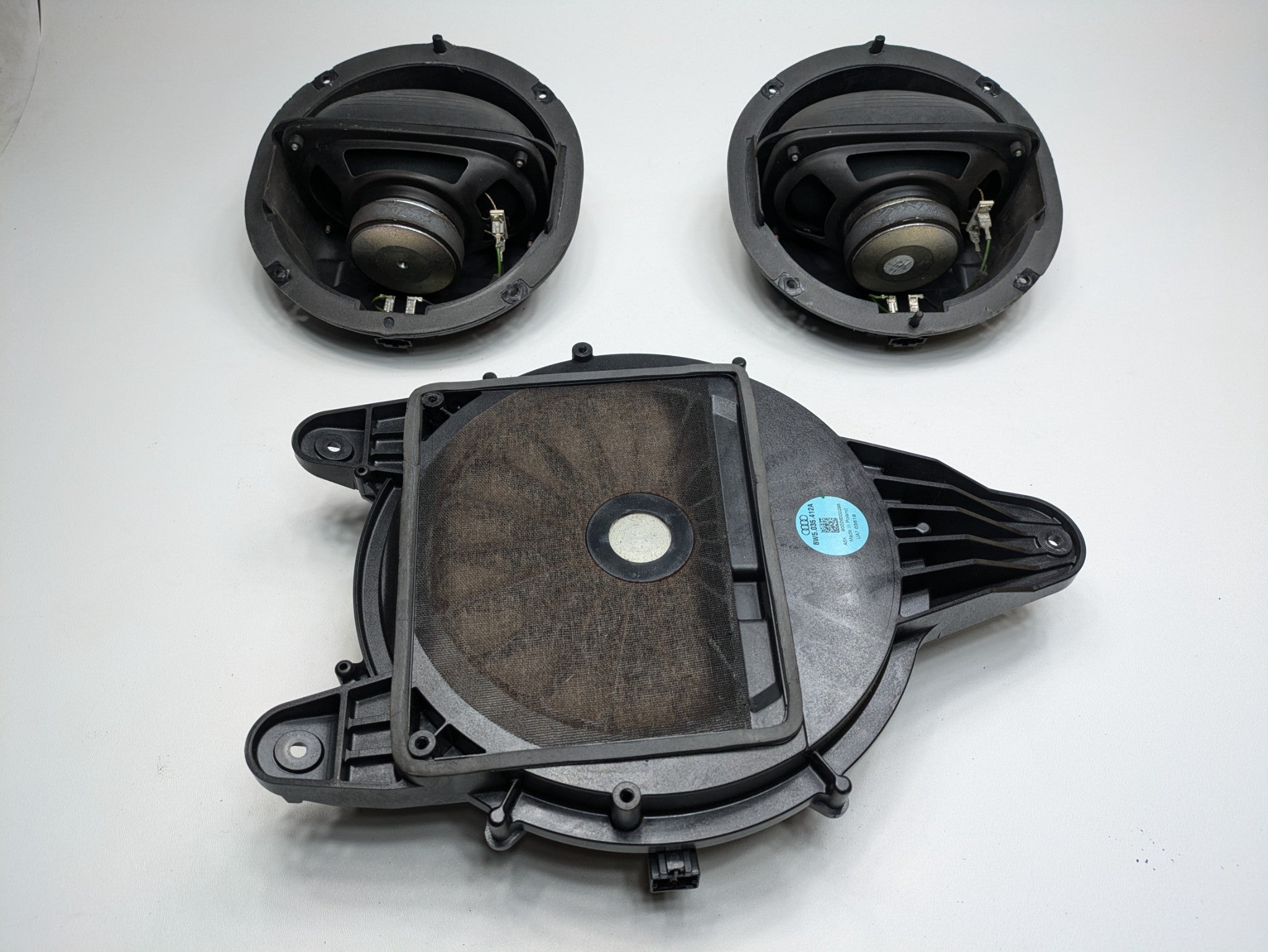 2017 - 2022 OEM AUDI S4 AUDIO SOUND SYSTEM SUBWOOFER SPEAKER SET OF 3