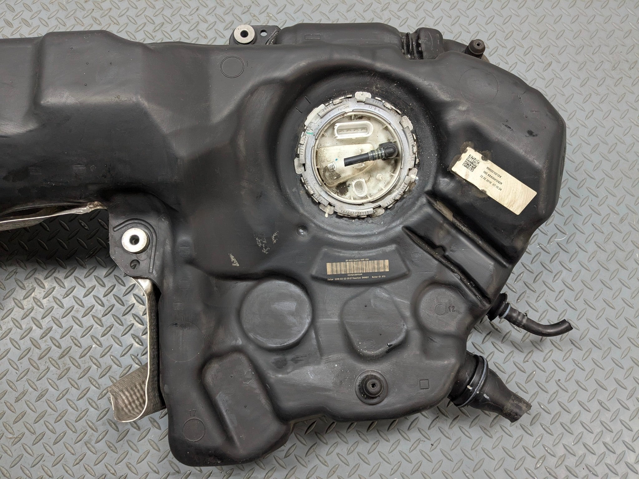 2017 - 2022 OEM AUDI S4 FUEL GAS TANK RESERVOIR WITH HOSE LINE ASSEMBLY
