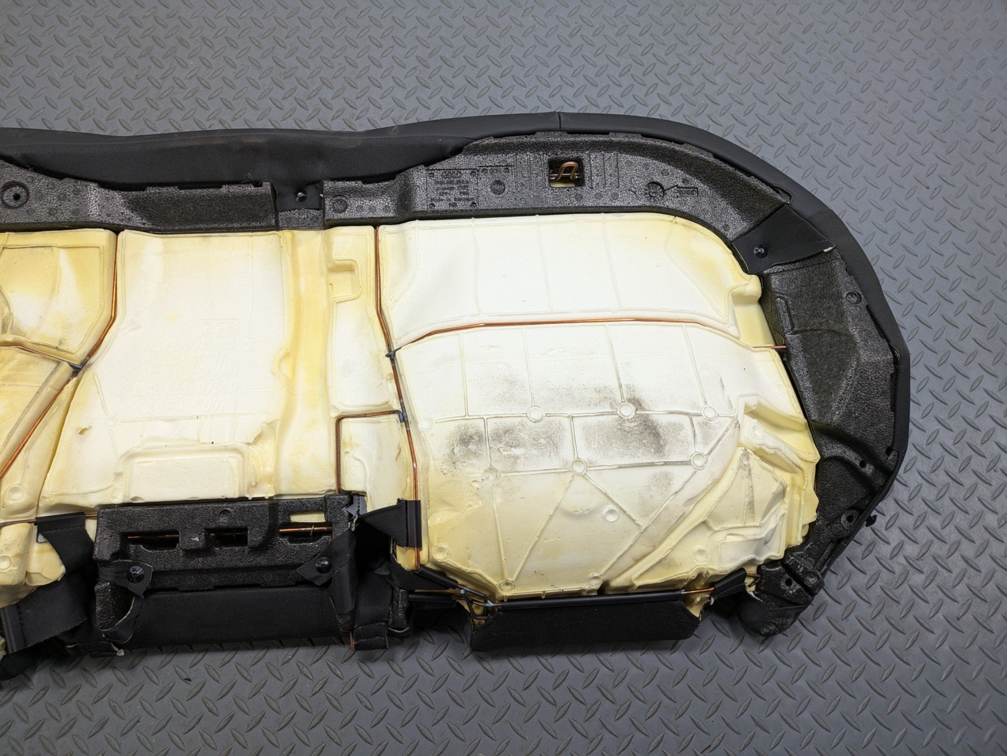 2017 - 2022 OEM AUDI S4 REAR SIDE LOWER SEAT BOTTOM CUSHION CARBON GREY