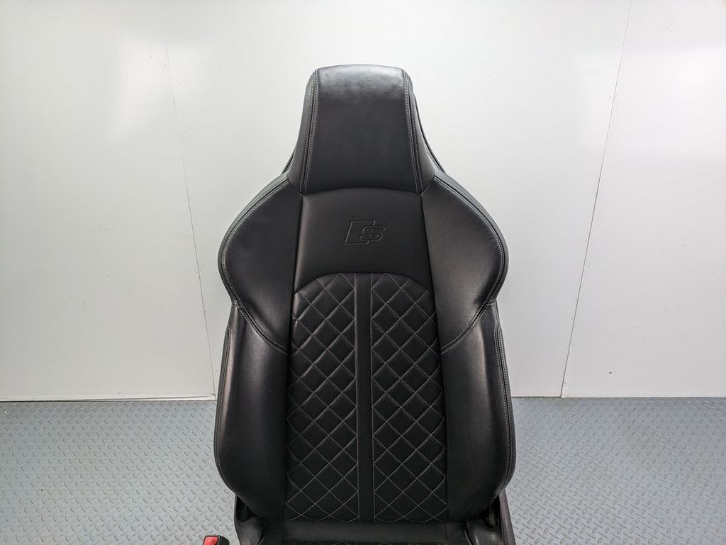 2017 - 2022 OEM AUDI S4 FRONT LEFT DRIVER SIDE SEAT BLACK LEATHER ASSEMBLY