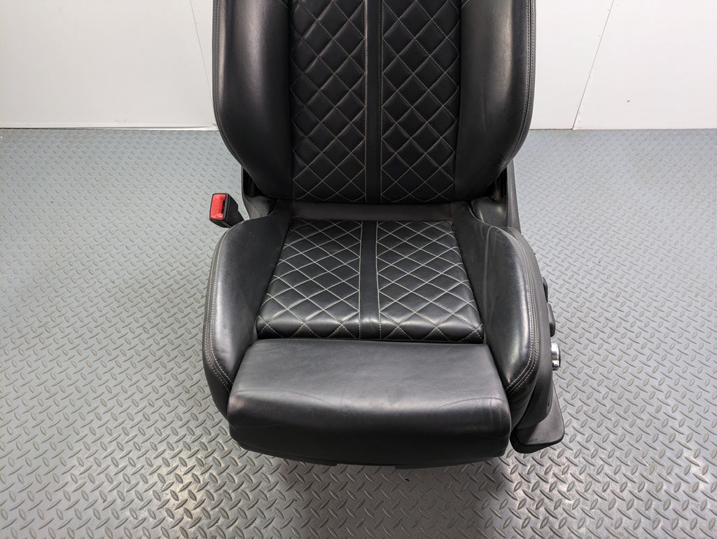2017 - 2022 OEM AUDI S4 FRONT LEFT DRIVER SIDE SEAT BLACK LEATHER ASSEMBLY