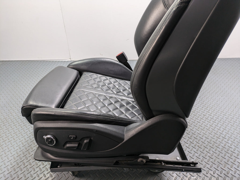 2017 - 2022 OEM AUDI S4 FRONT LEFT DRIVER SIDE SEAT BLACK LEATHER ASSEMBLY