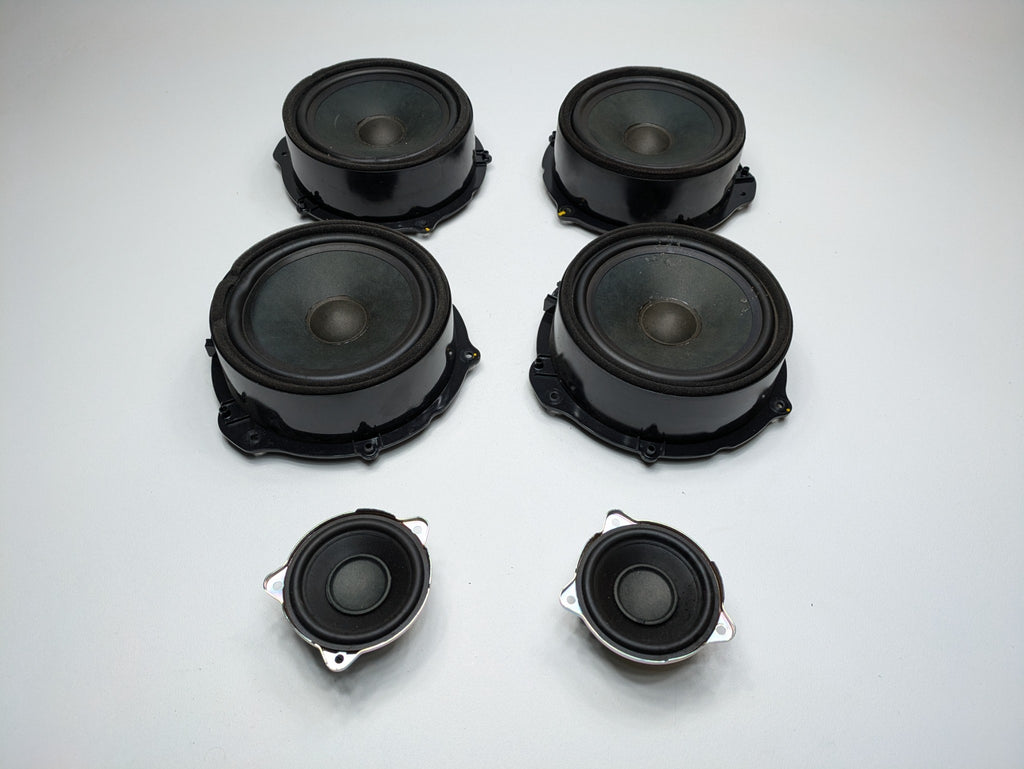 16 - 20 OEM JAGUAR XF FRONT AND REAR SIDE DOOR AUDIO SYSTEM SPEAKERS SET OF 6