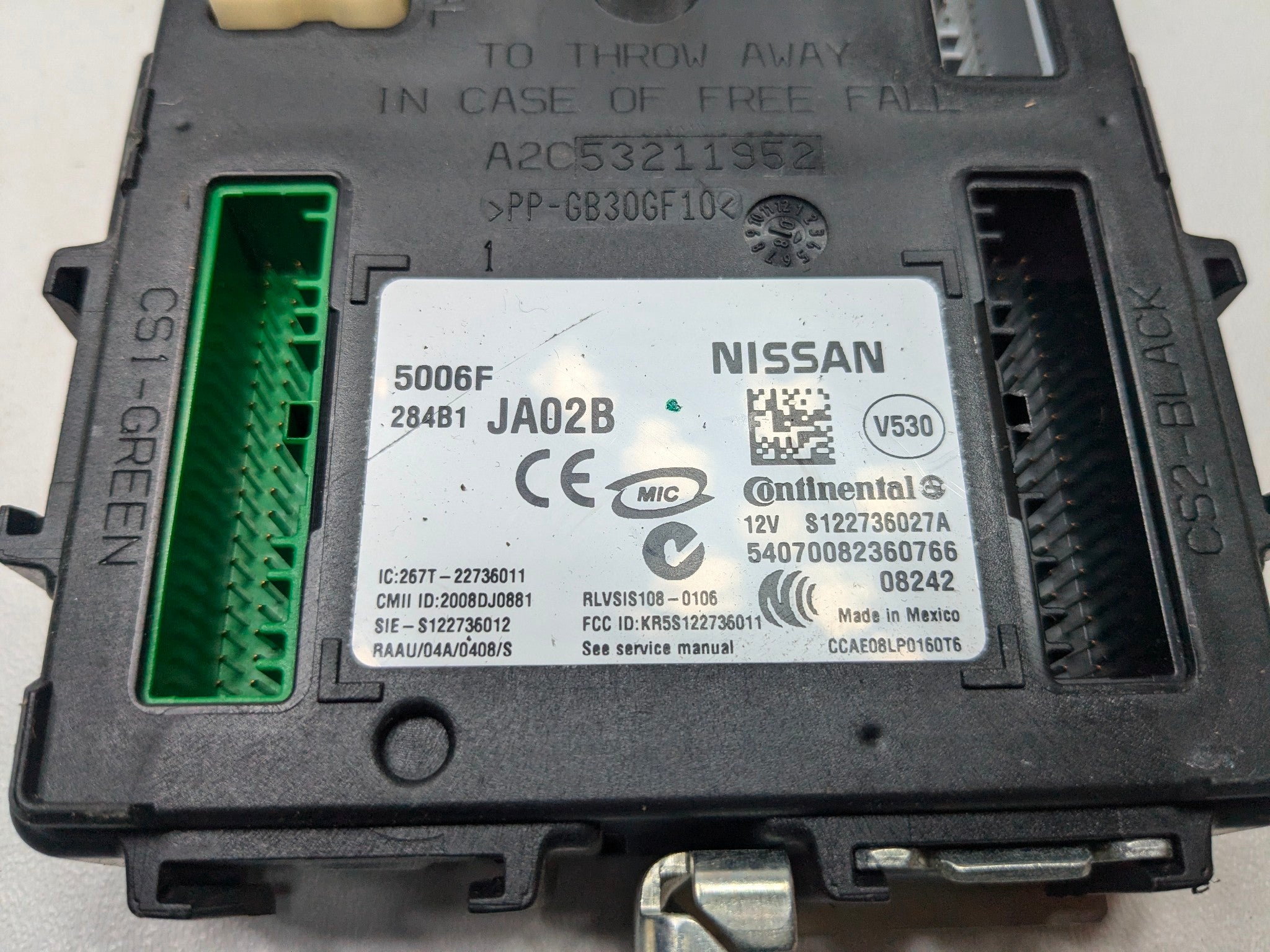 2009 - 2011 OEM NISSAN MAXIMA BCM BODY CONTROL MODULE UNIT BLACK