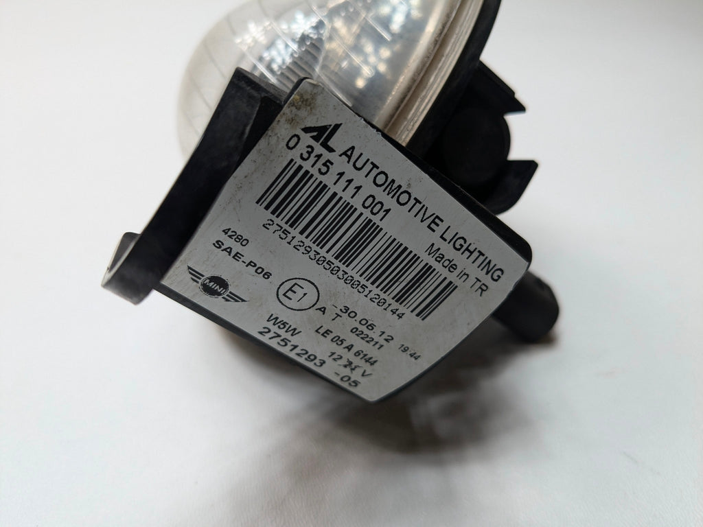 2010 - 2013 OEM MINI COOPER FRONT RIGHT PASSENGER SIDE BUMPER MOUNTED FOG LIGHT