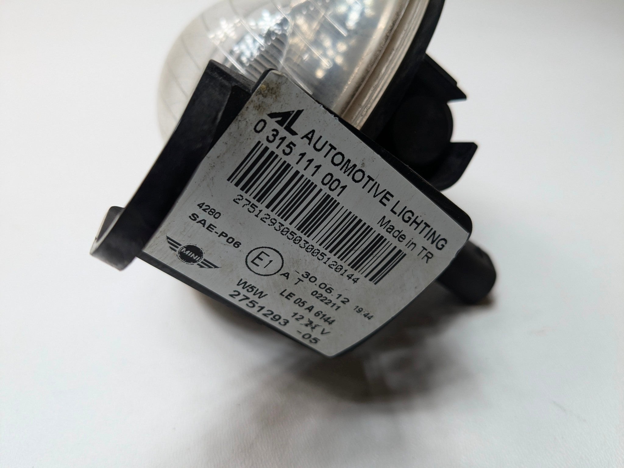 2010 - 2013 OEM MINI COOPER FRONT RIGHT PASSENGER SIDE BUMPER MOUNTED FOG LIGHT