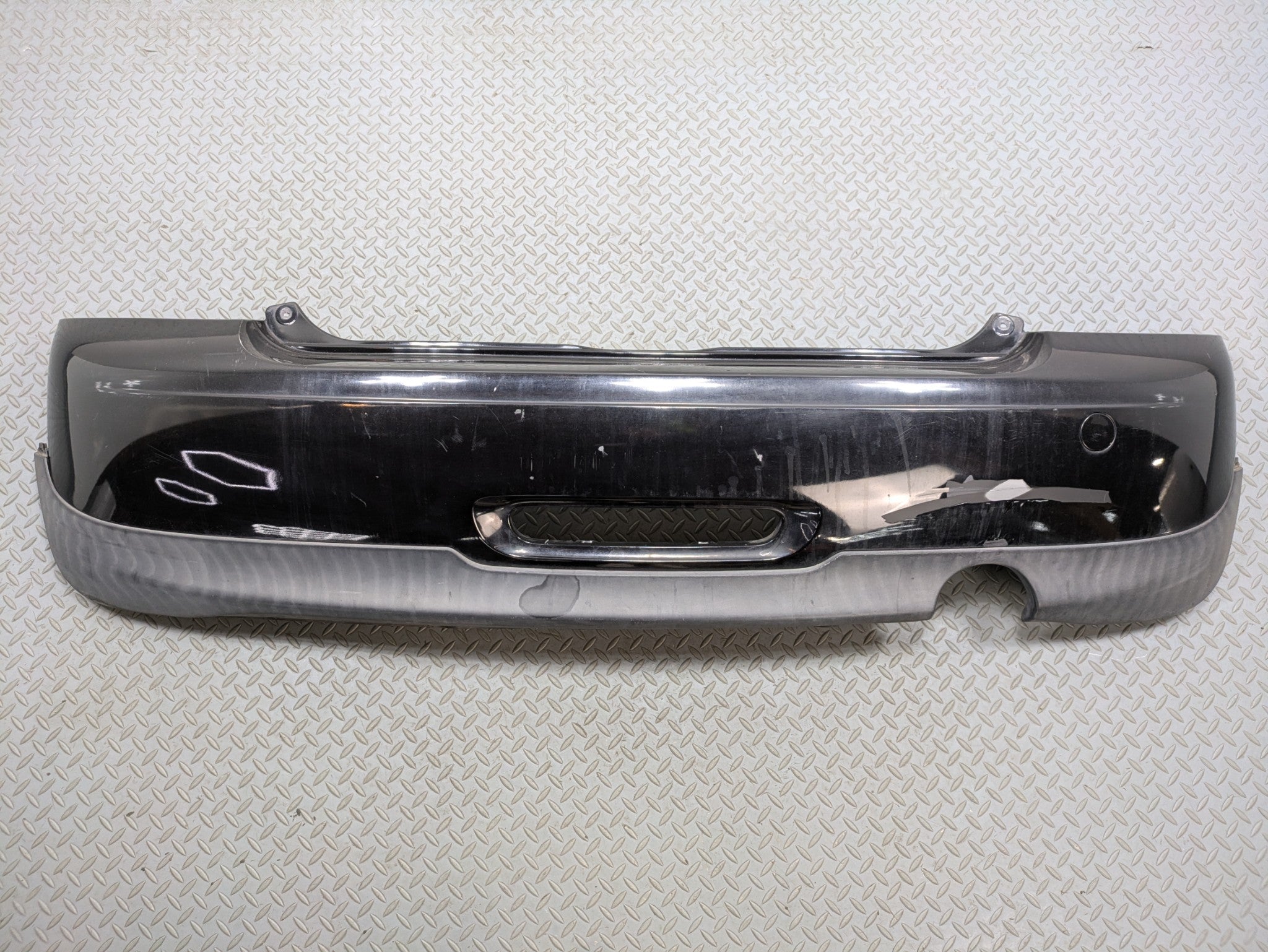 10 - 13 OEM MINI COOPER REAR LOWER BUMPER COVER PANEL ASSEMBLY MIDNIGHT BLACK