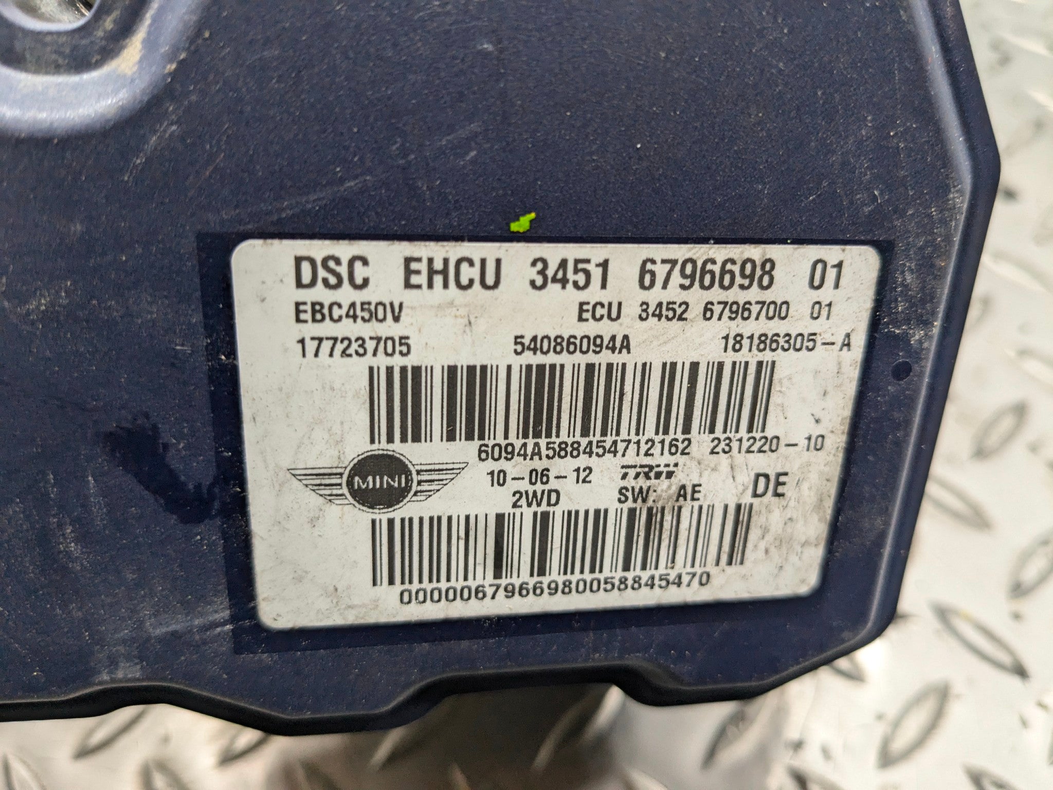 2010 - 2013 OEM MINI COOPER ABS ANTI-LOCK BRAKE PUMP CONTROL MODULE UNIT