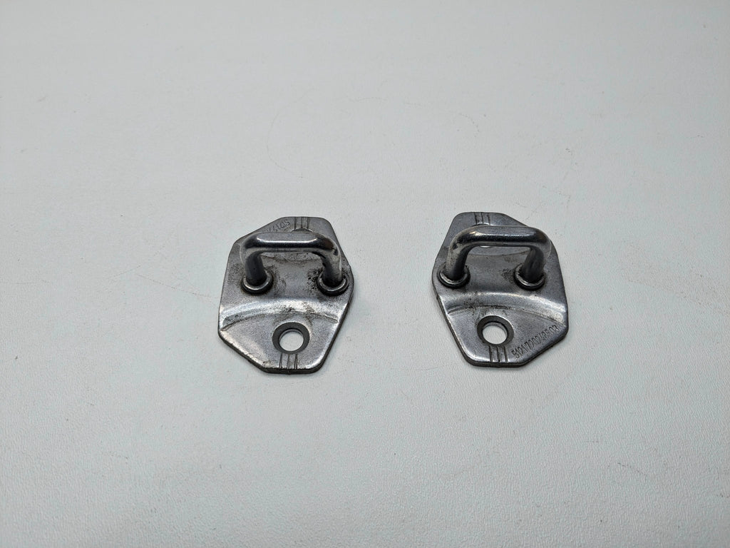 10 - 13 OEM MINI COOPER LEFT AND RIGHT SIDE DOOR LOCK LATCH STRIKER PLATE SET