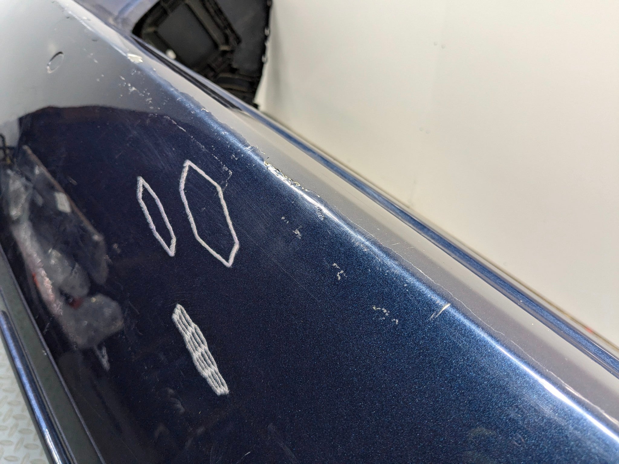 2011 - 2014 OEM PORSCHE CAYENNE REAR BUMPER COVER PANEL ASSEMBLY DARK BLUE