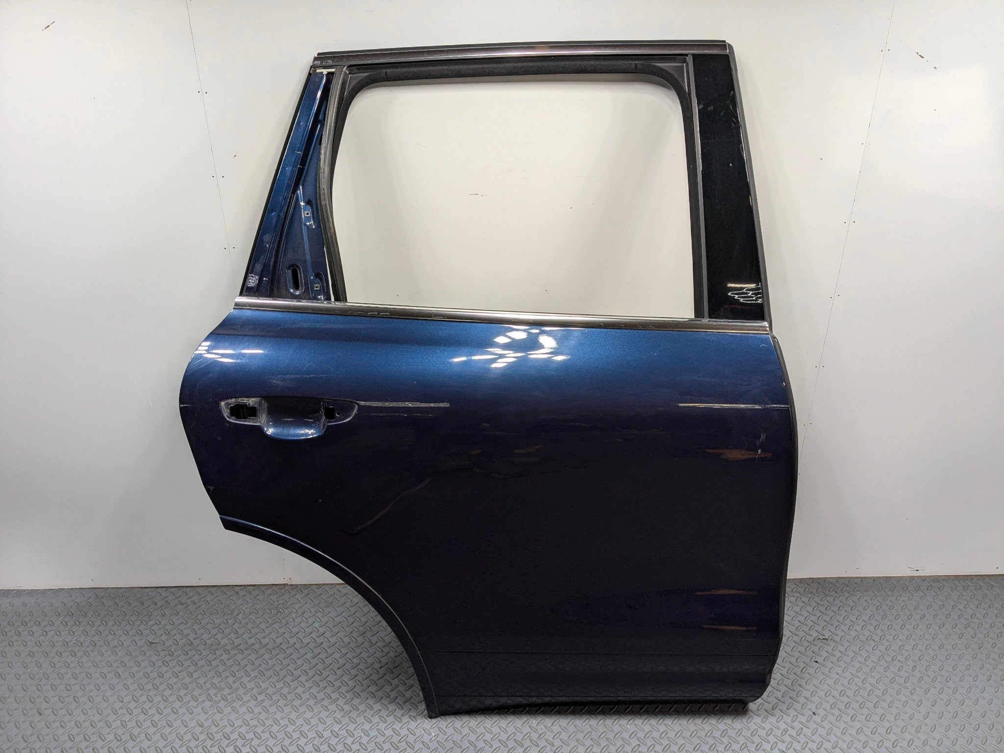 2011 - 2014 OEM PORSCHE CAYENNE REAR RIGHT SIDE DOOR SHELL PANEL DARK BLUE