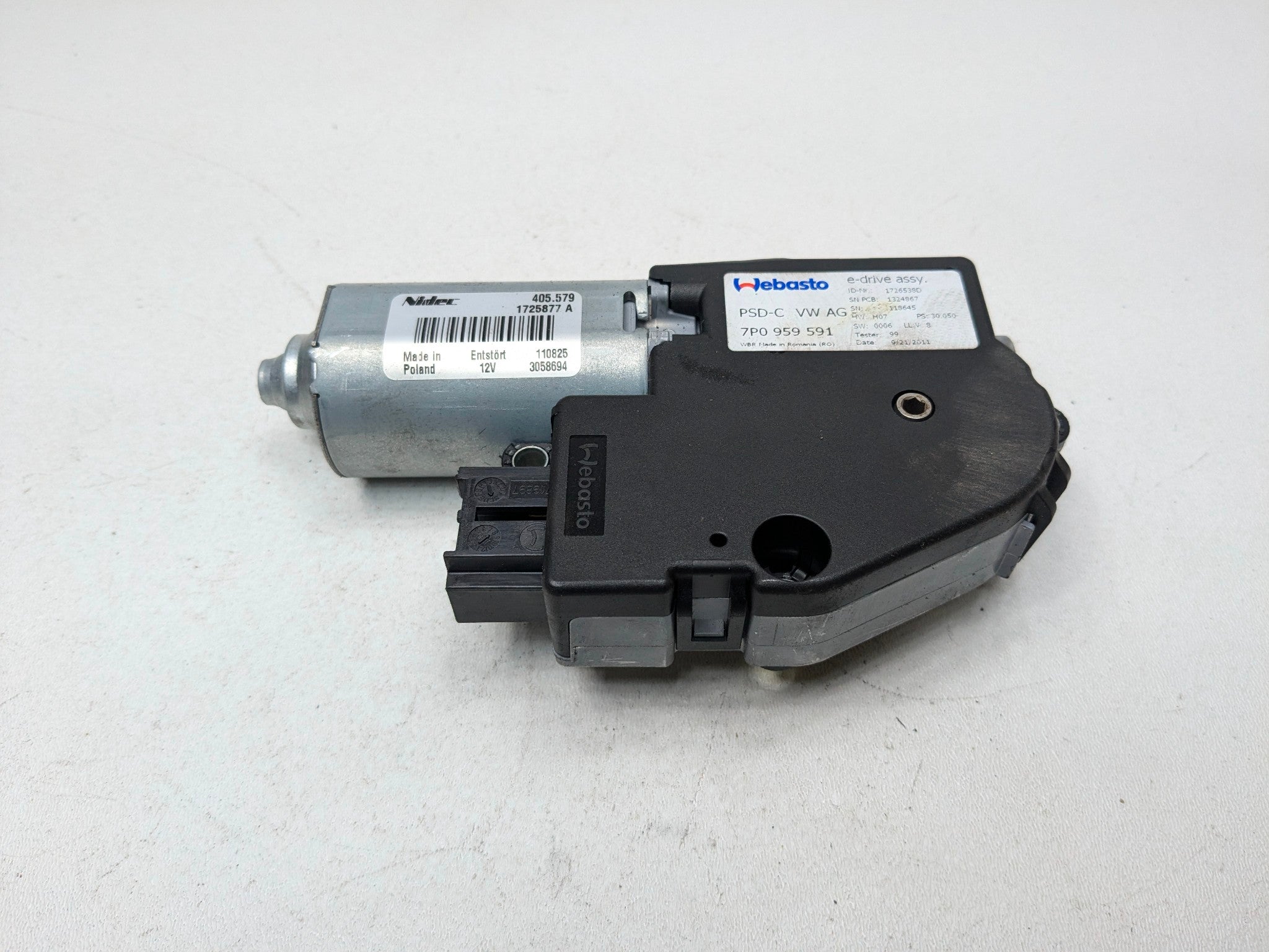 11 - 14 OEM PORSCHE CAYENNE LEFT DRIVER SIDE SUNSHADE PANORAMIC SUN ROOF MOTOR