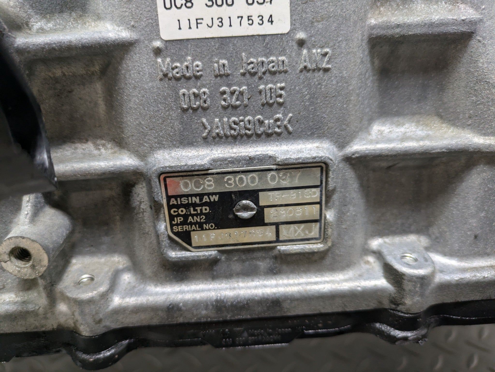 11 - 14 OEM PORSCHE CAYENNE 4.8L WITHOUT TURBO AUTOMATIC TRANSMISSION ASSEMBLY